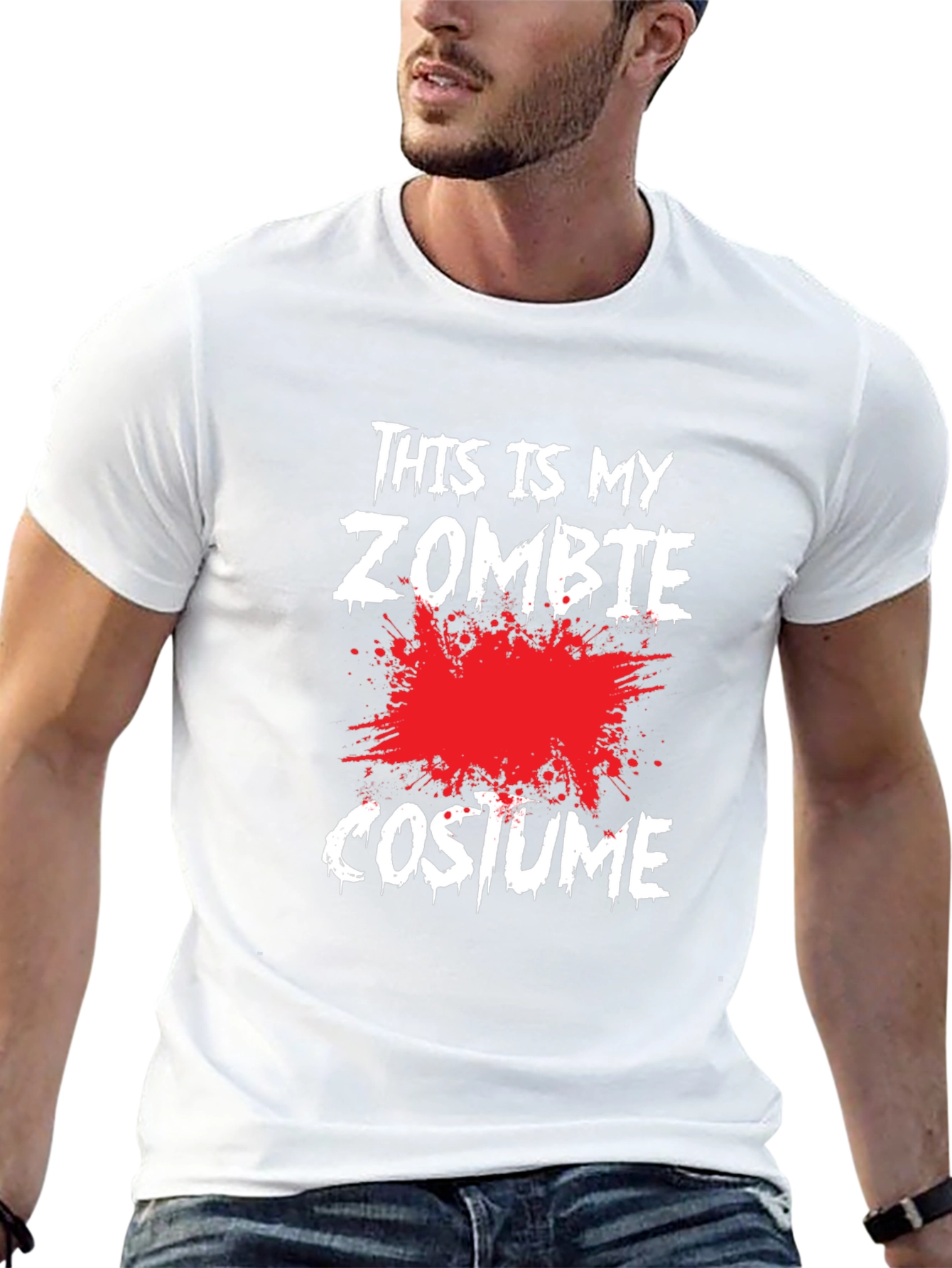 Zombie Costume T-Shirt - Halloween Graphic Tee