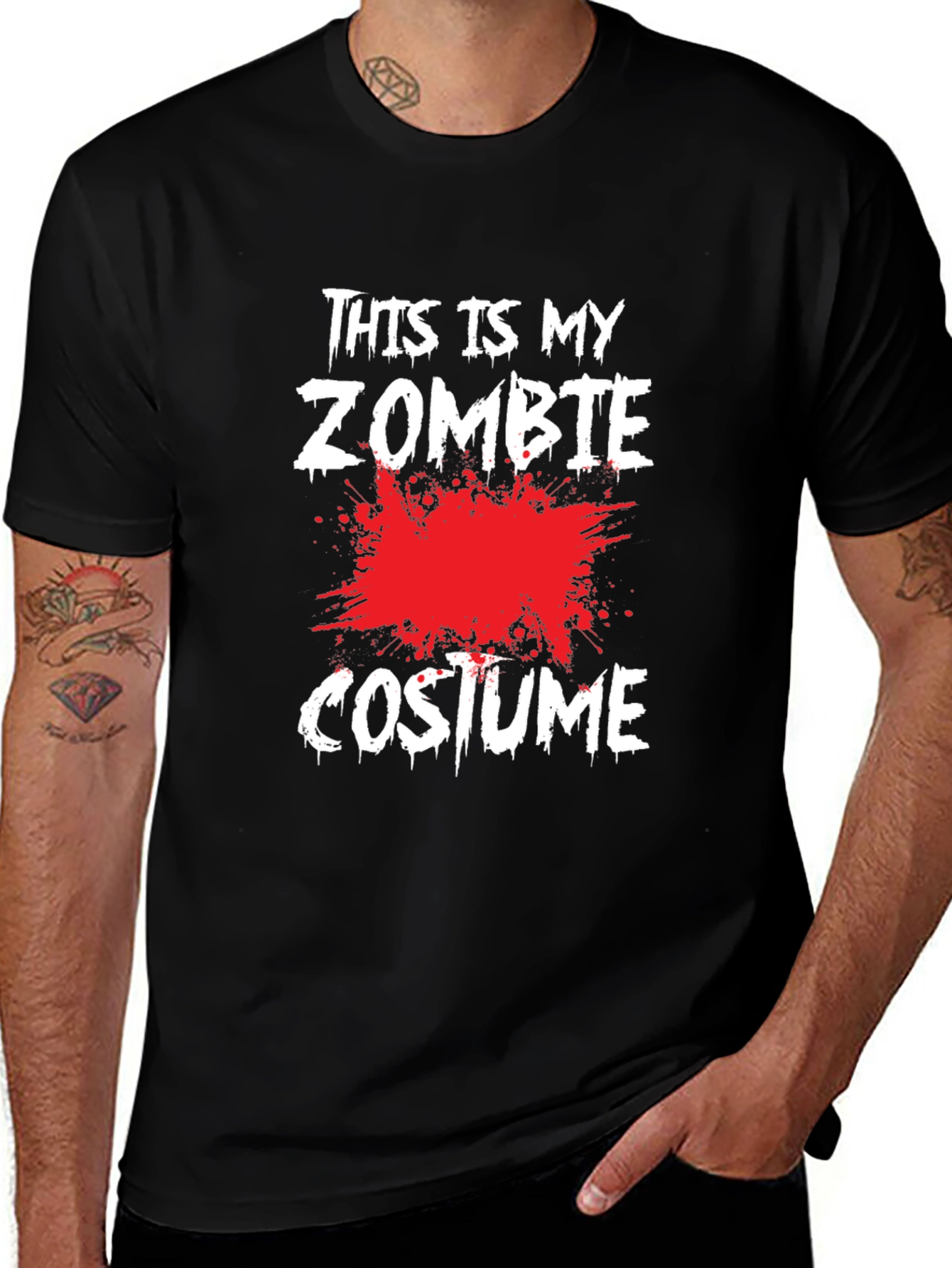 Zombie Costume T-Shirt - Halloween Graphic Tee