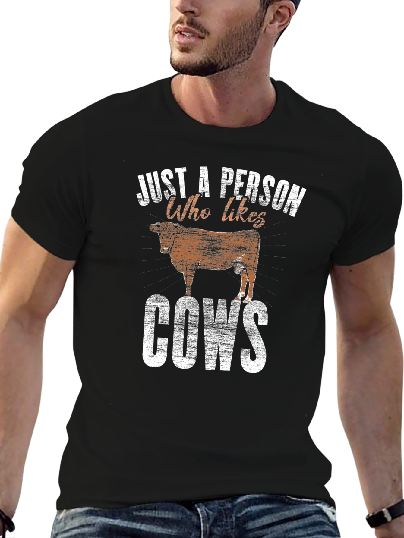 Just a Person Who Likes Cows T-Shirt