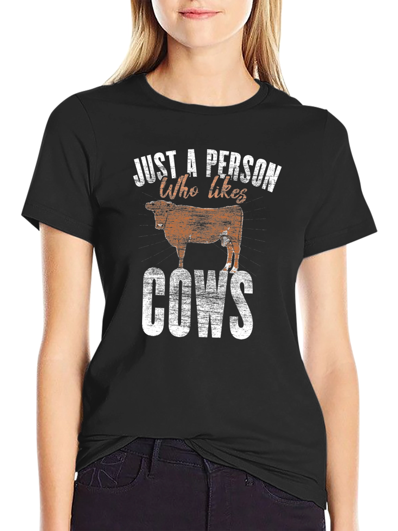 Just a Person Who Likes Cows T-Shirt