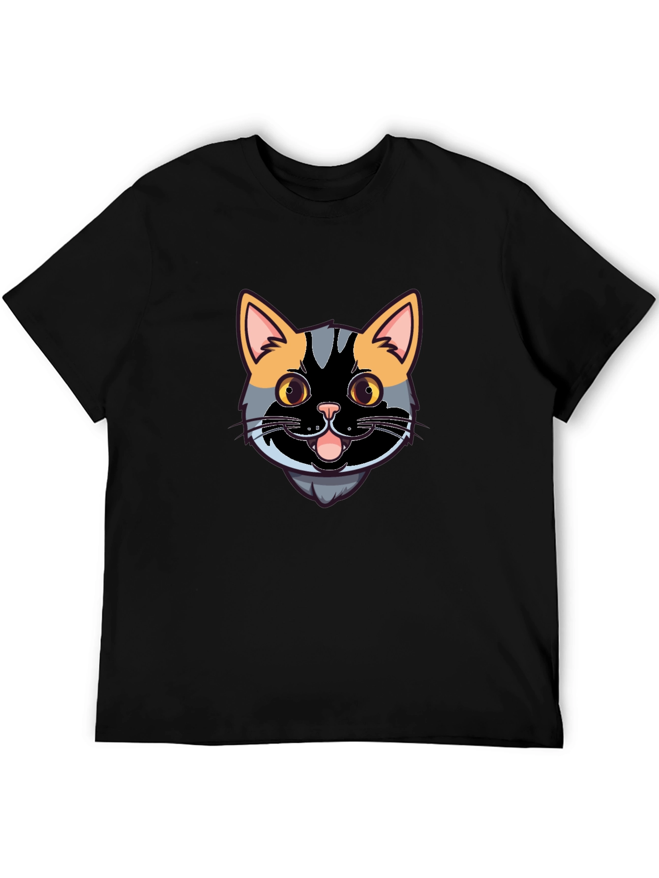 Cool Cat Graphic Tee - Black Casual Shirt