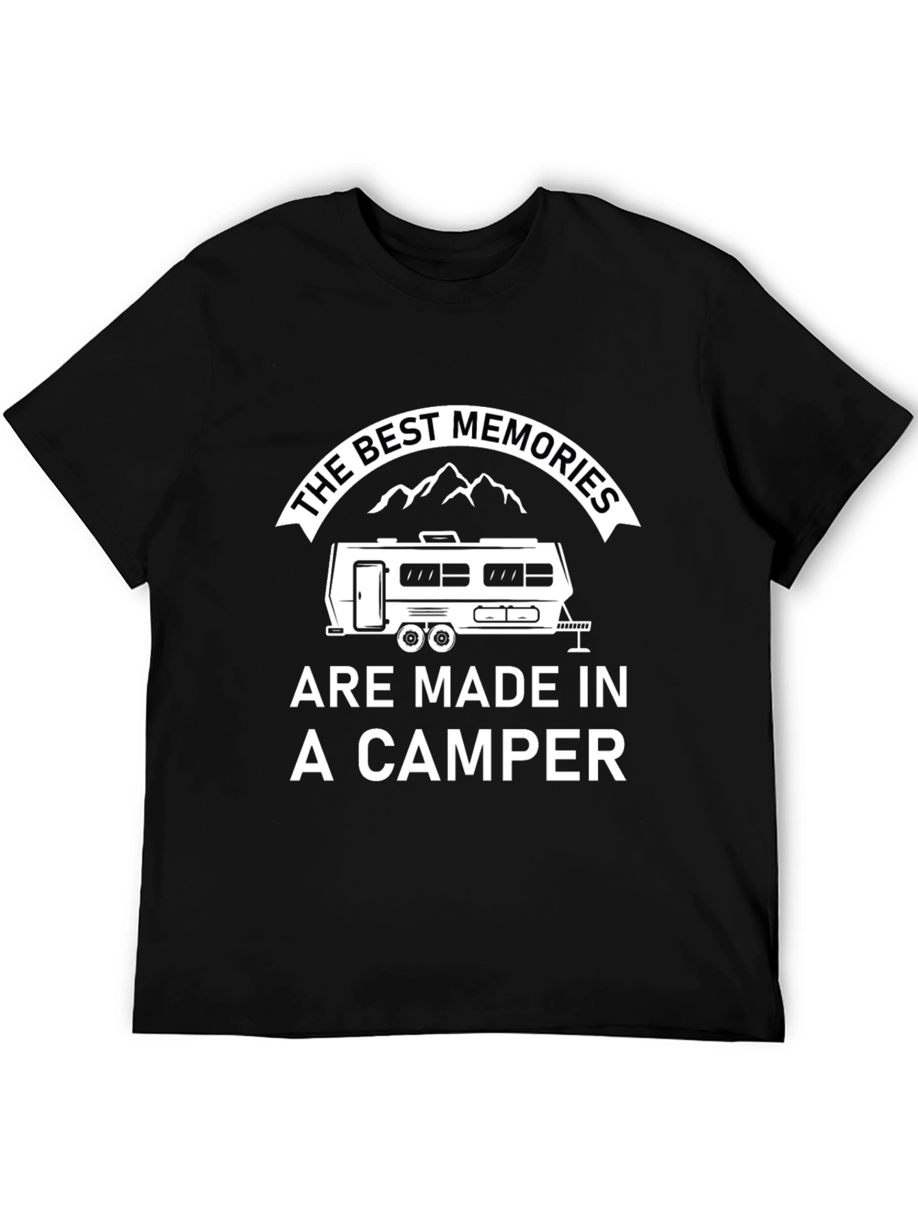 Camper Memories Black Graphic T-Shirt
