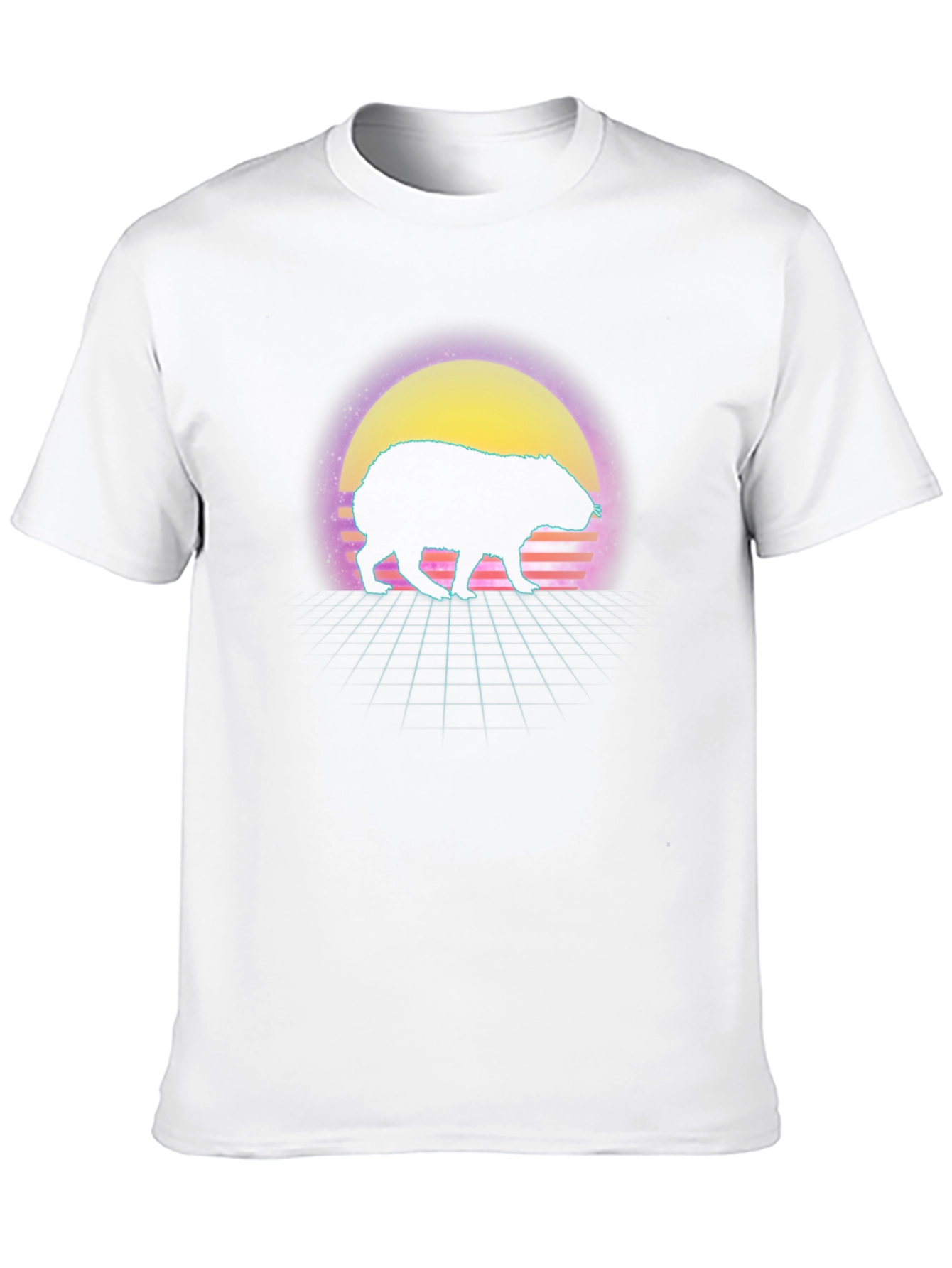 Retro Capybara Sunset Graphic Tee