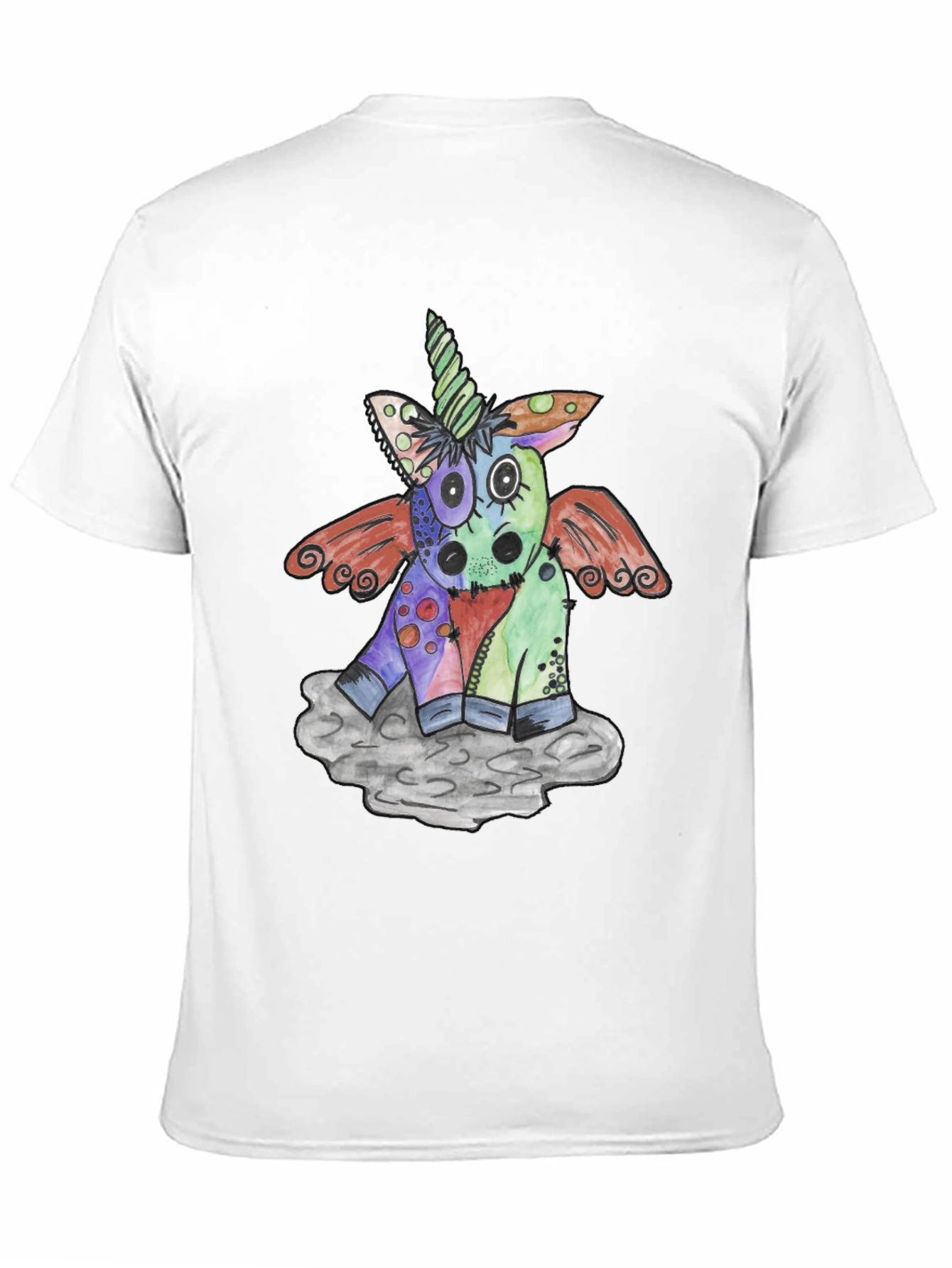 Unicorn Graphic Black Tee
