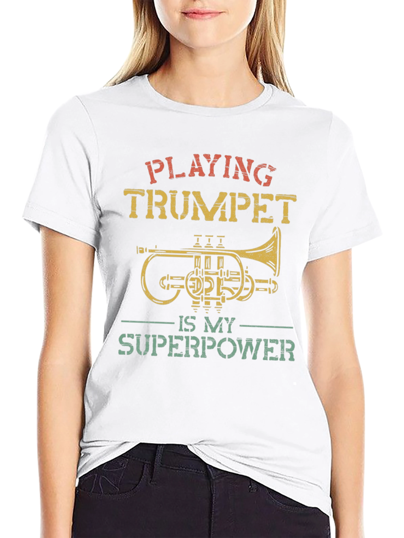 Trumpet Player Superpower Graphic Tee