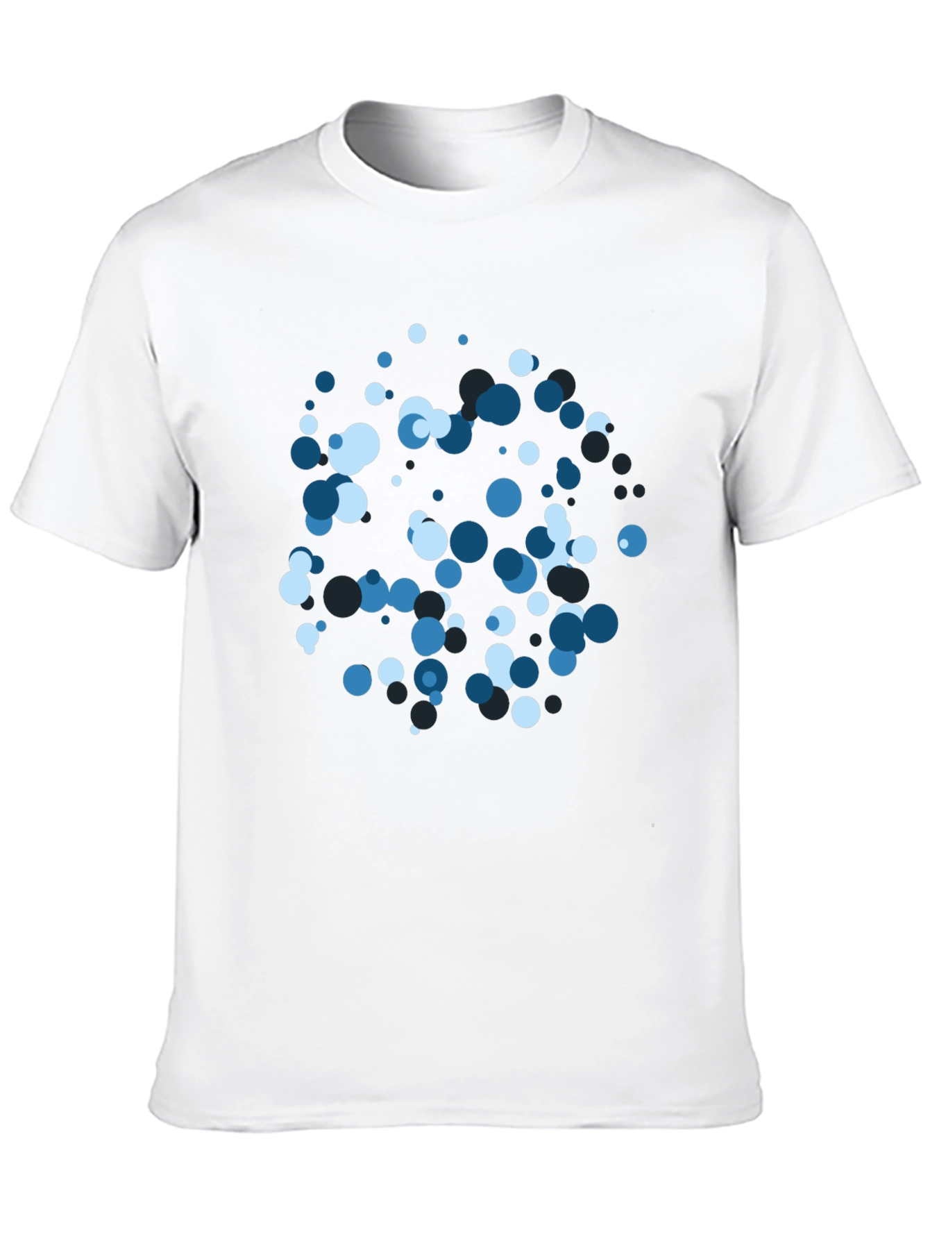 Cool Blue Bubble Tee - Modern Graphic Design