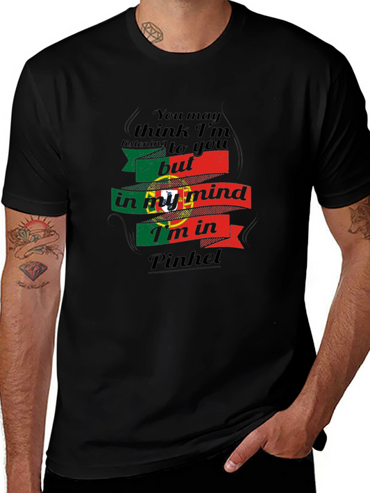 Pinhel Portugal Mind T-Shirt - Mens Black Tee