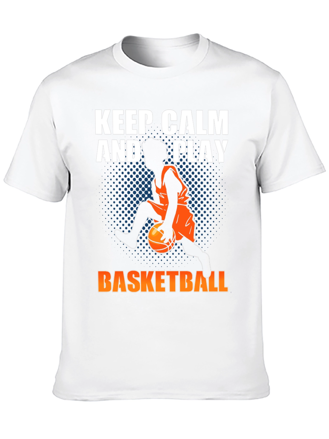 Keep Calm and Play Basketball Graphic T-Shirt