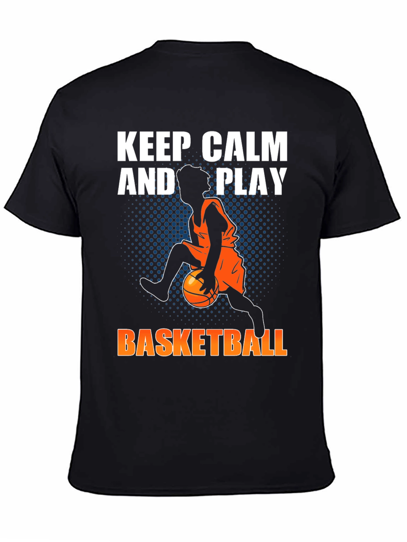 Keep Calm and Play Basketball Graphic T-Shirt