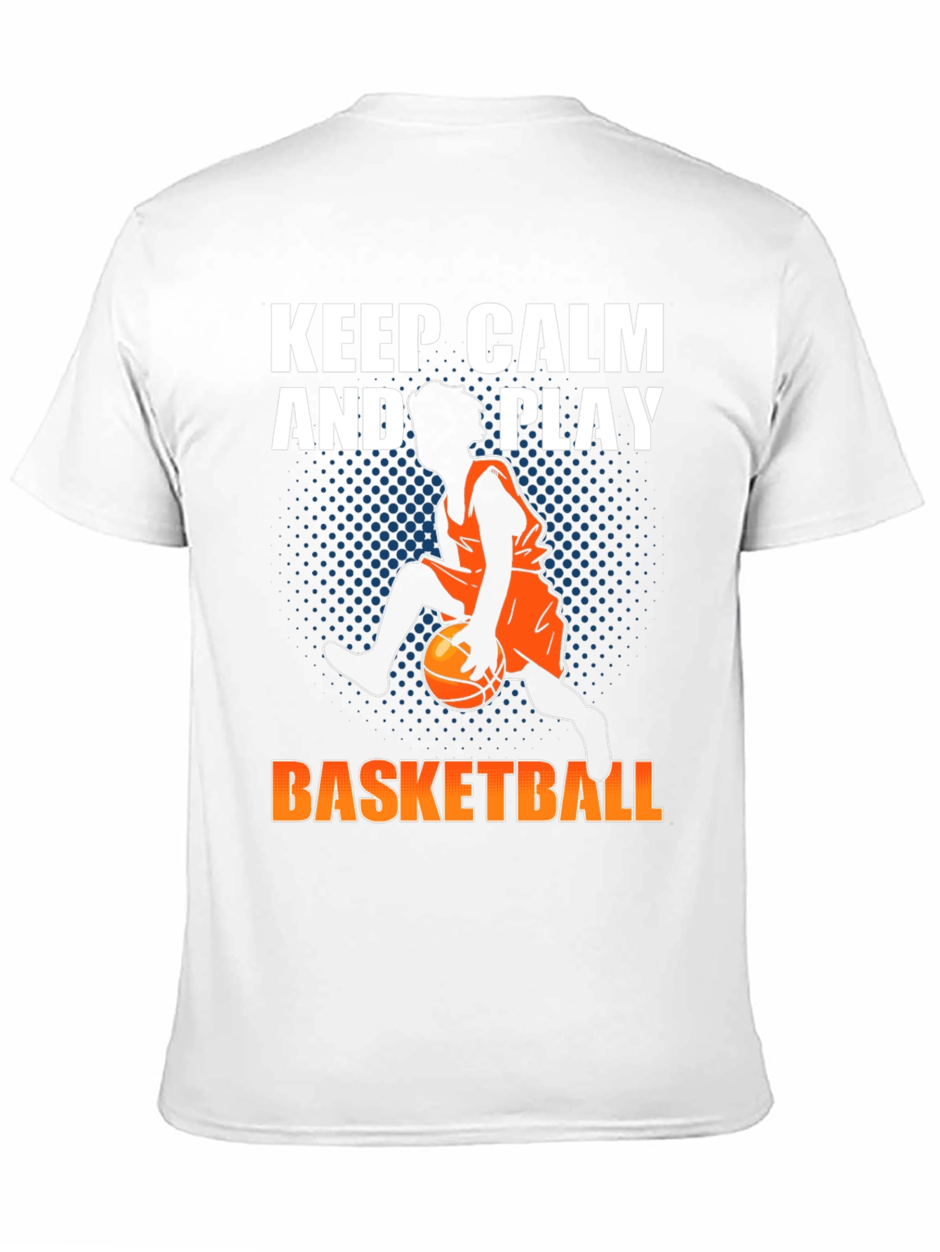 Keep Calm and Play Basketball Graphic T-Shirt