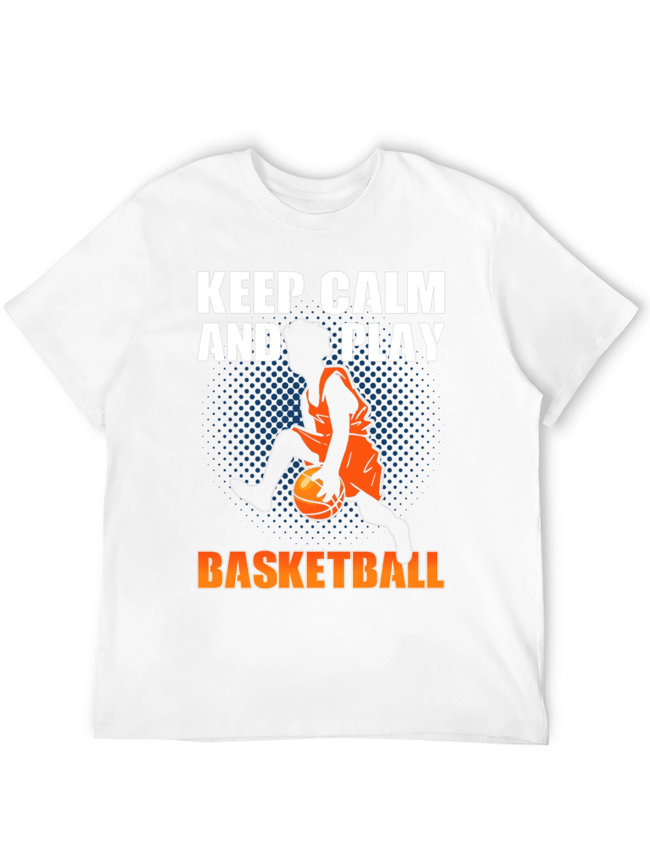 Keep Calm and Play Basketball Graphic T-Shirt