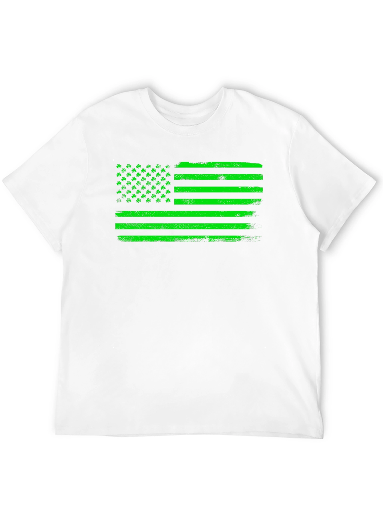 St. Patricks Day American Flag Black T-Shirt
