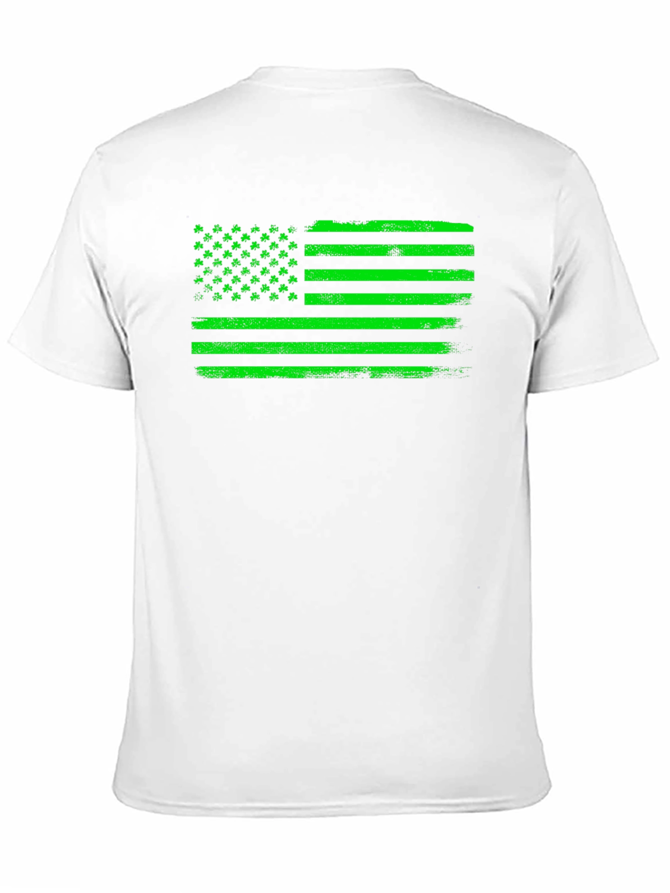 St. Patricks Day American Flag Black T-Shirt