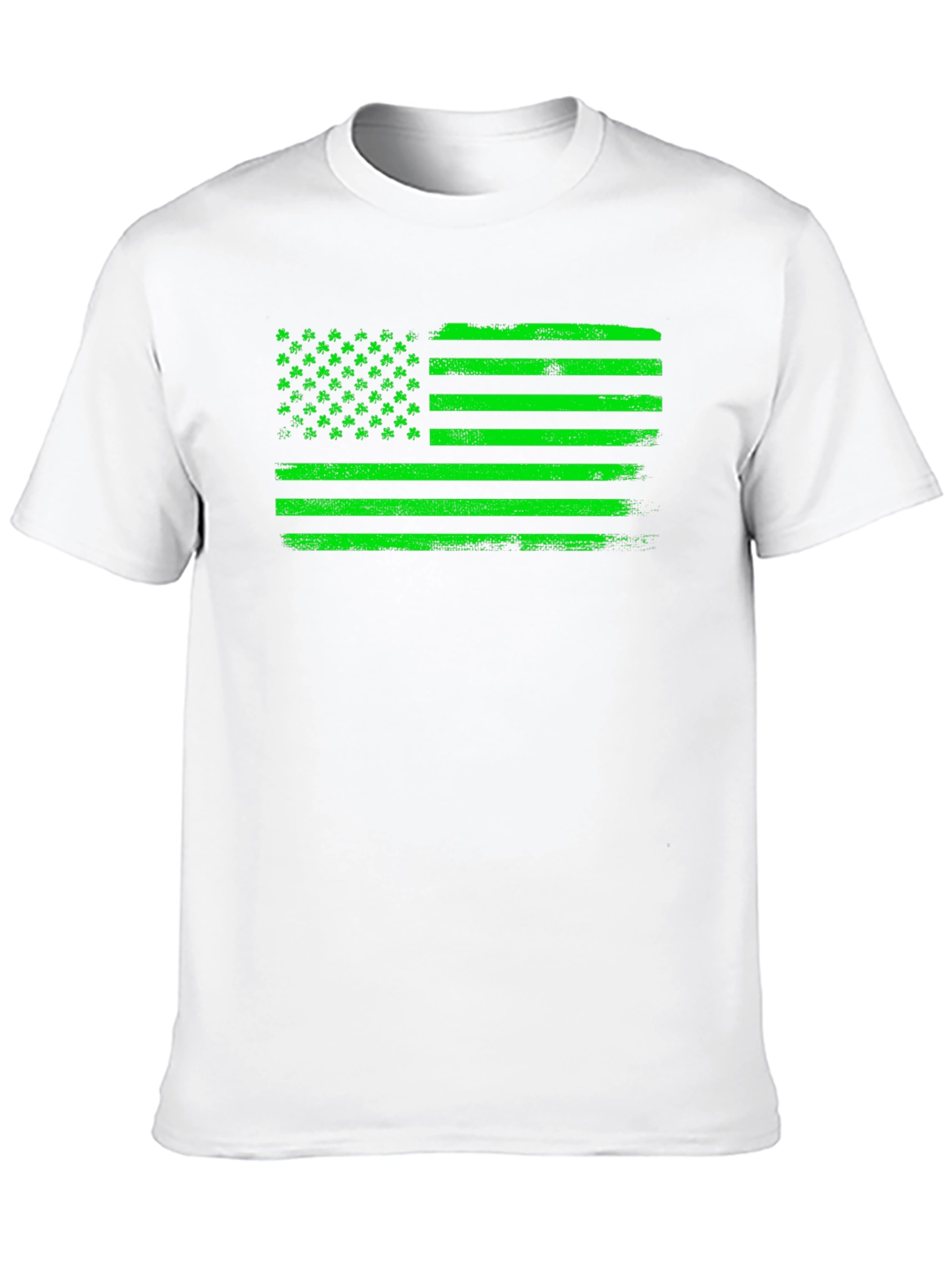 St. Patricks Day American Flag Black T-Shirt