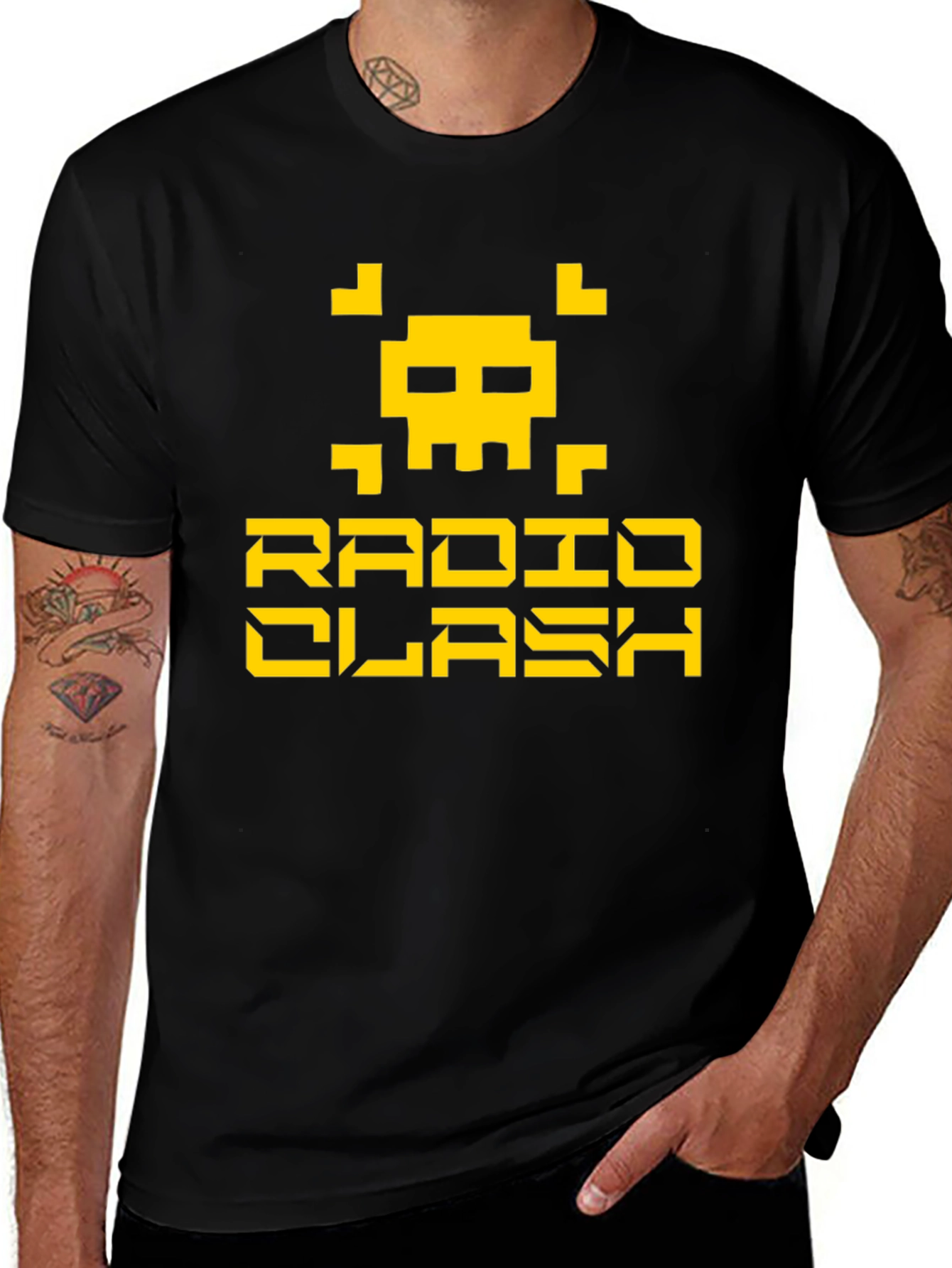 Radio Clash Graphic Tee - Black