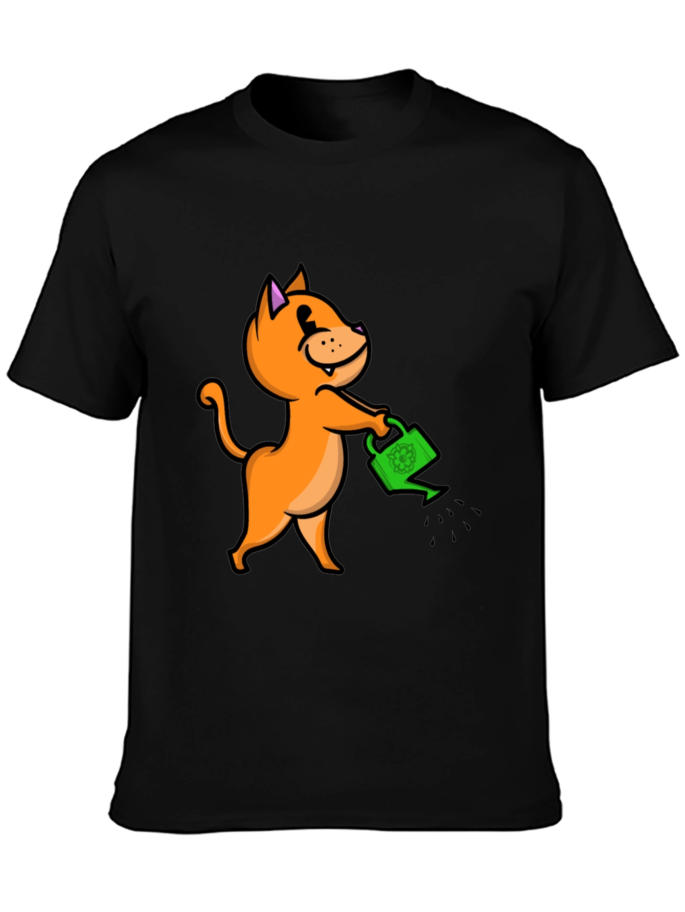 Cat with Watering Can T-Shirt