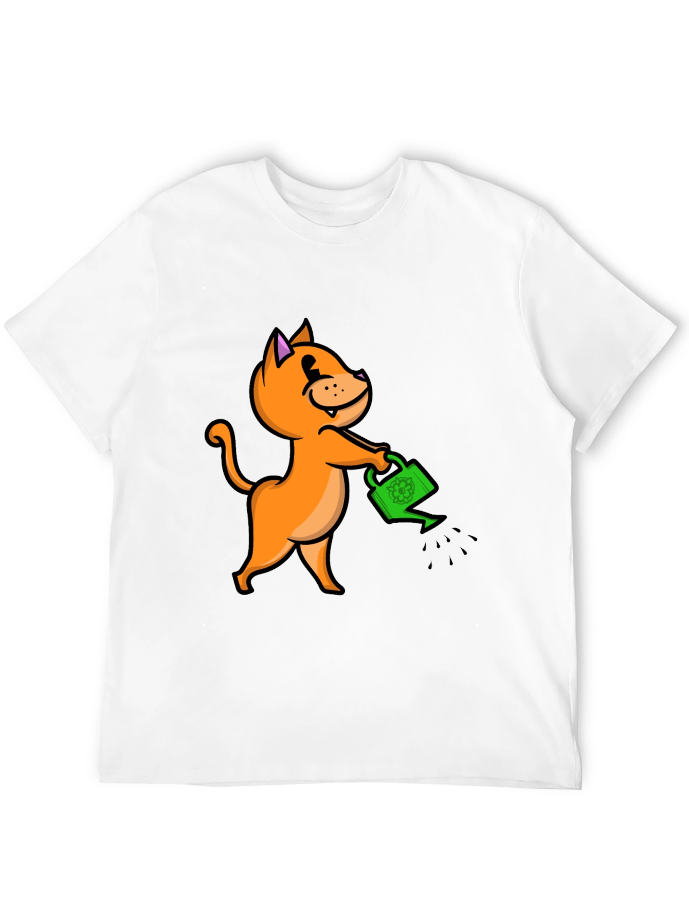 Cat with Watering Can T-Shirt