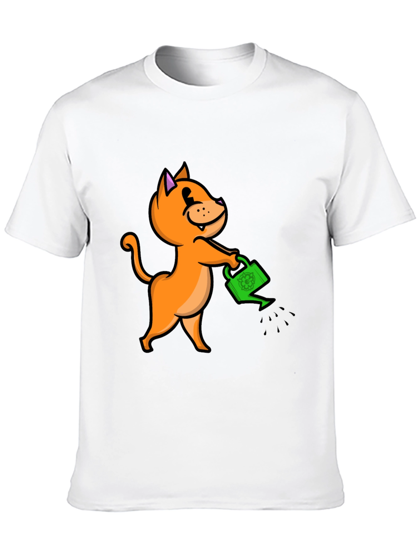 Cat with Watering Can T-Shirt