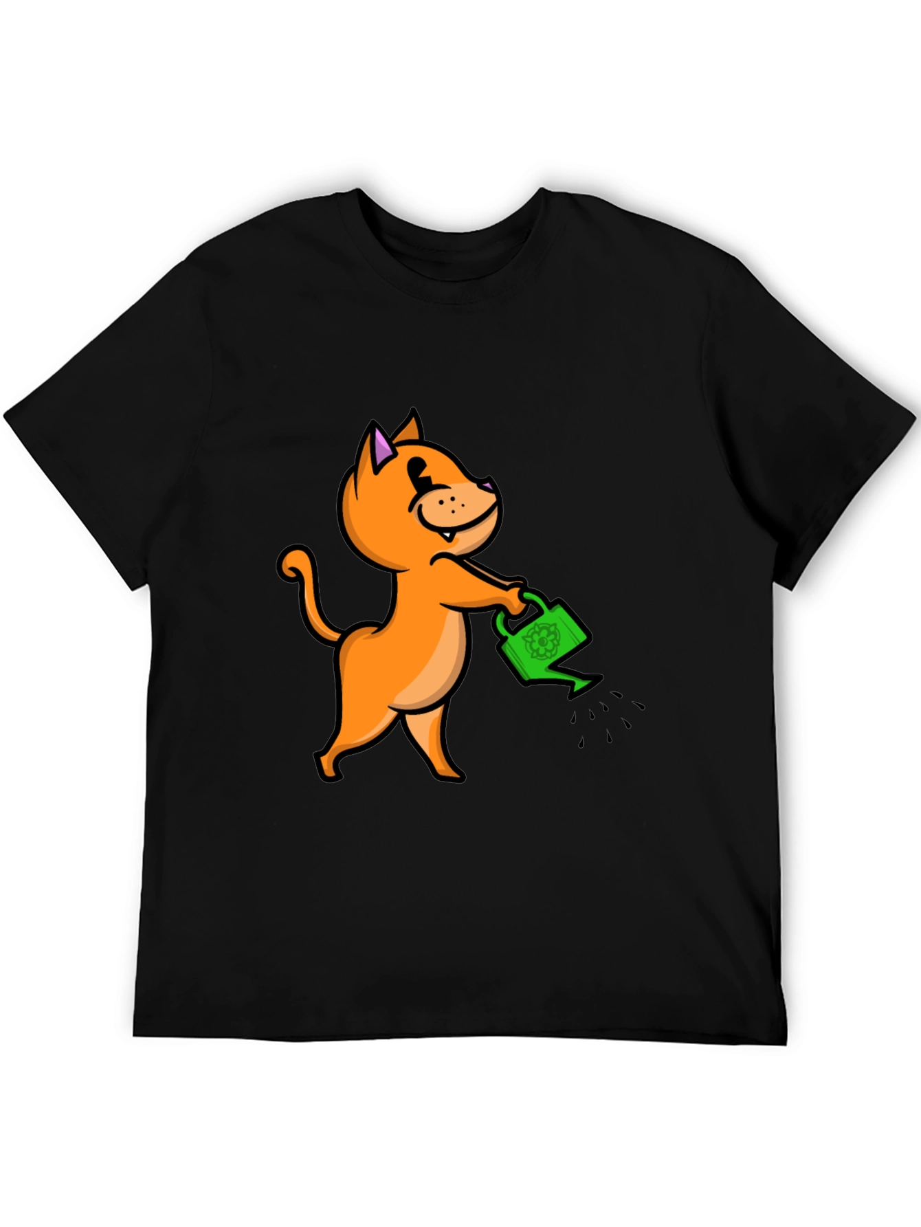 Cat with Watering Can T-Shirt