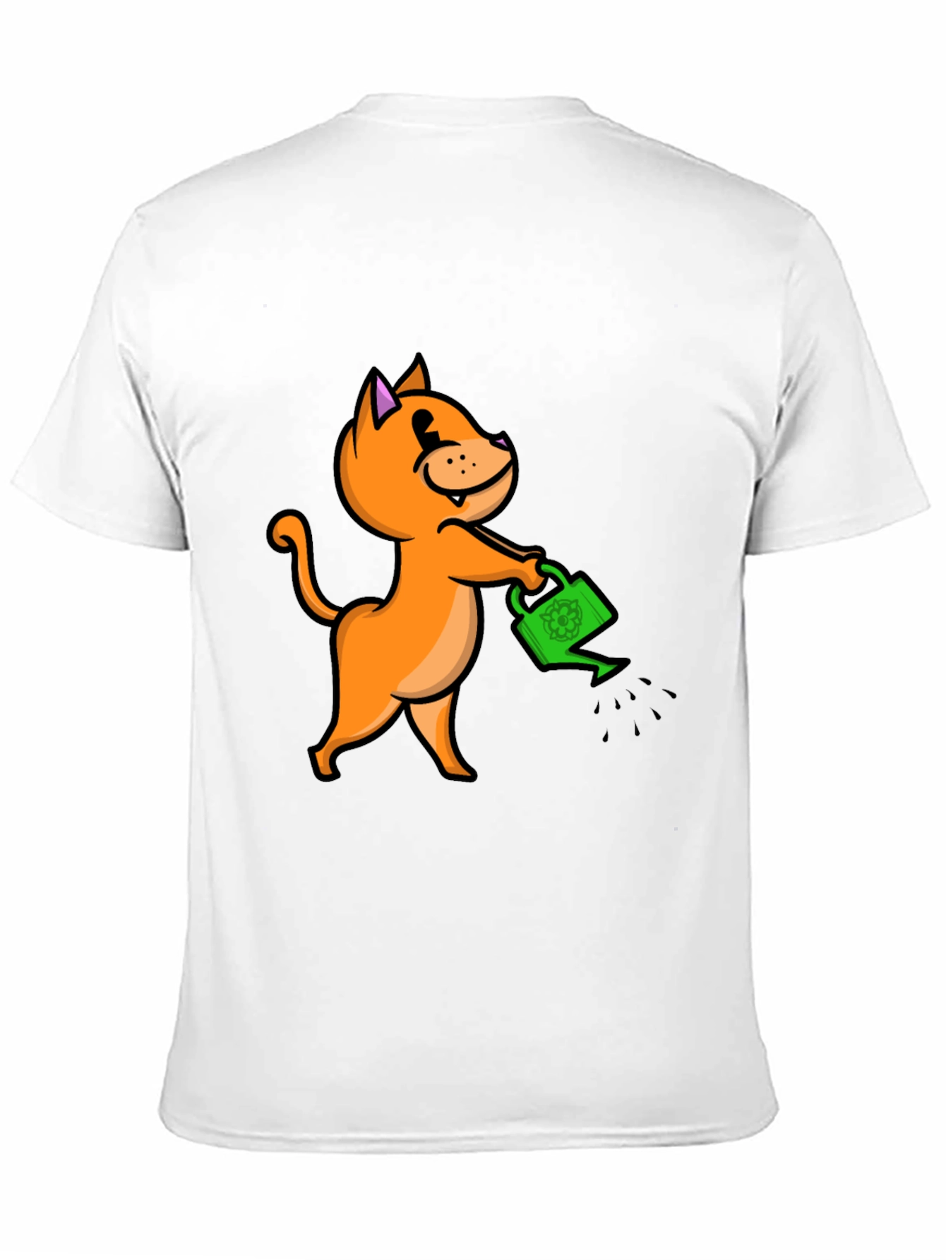 Cat with Watering Can T-Shirt