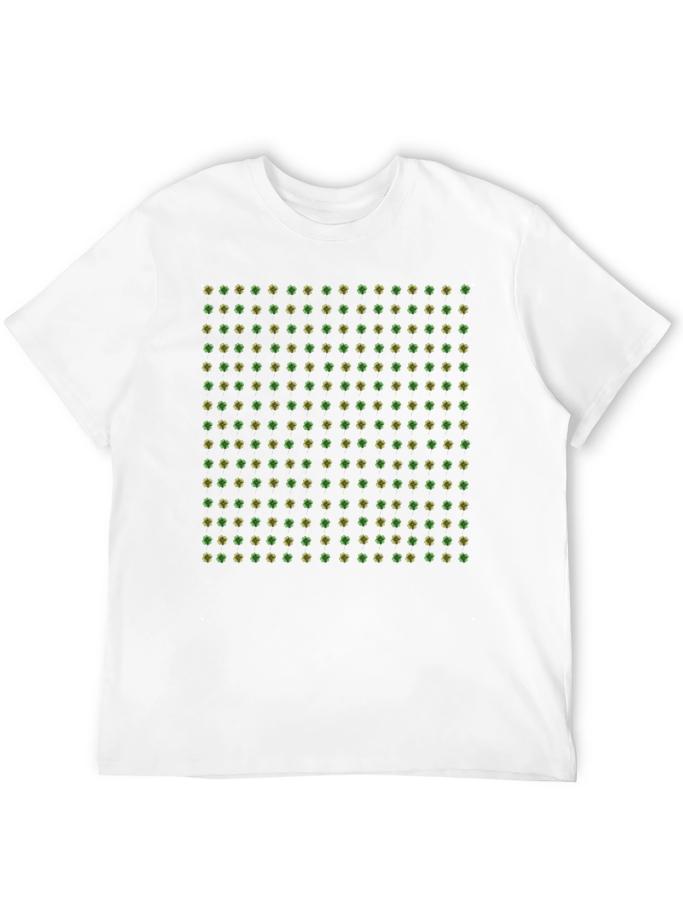 Clover Pattern Black T-Shirt - St. Patricks Day Apparel