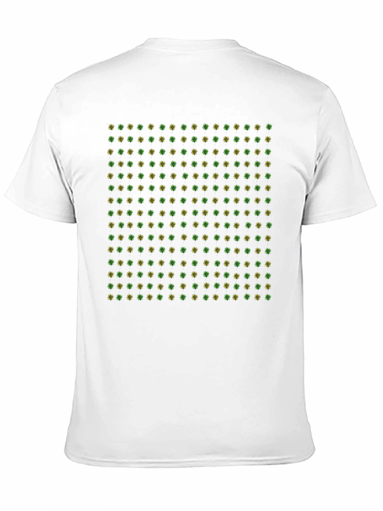Clover Pattern Black T-Shirt - St. Patricks Day Apparel