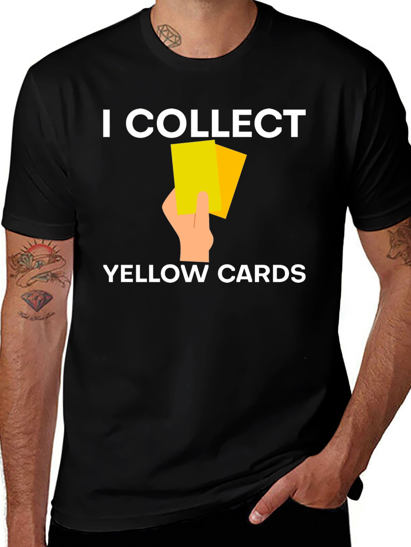 I Collect Yellow Cards T-Shirt Funny Soccer Referee Tee