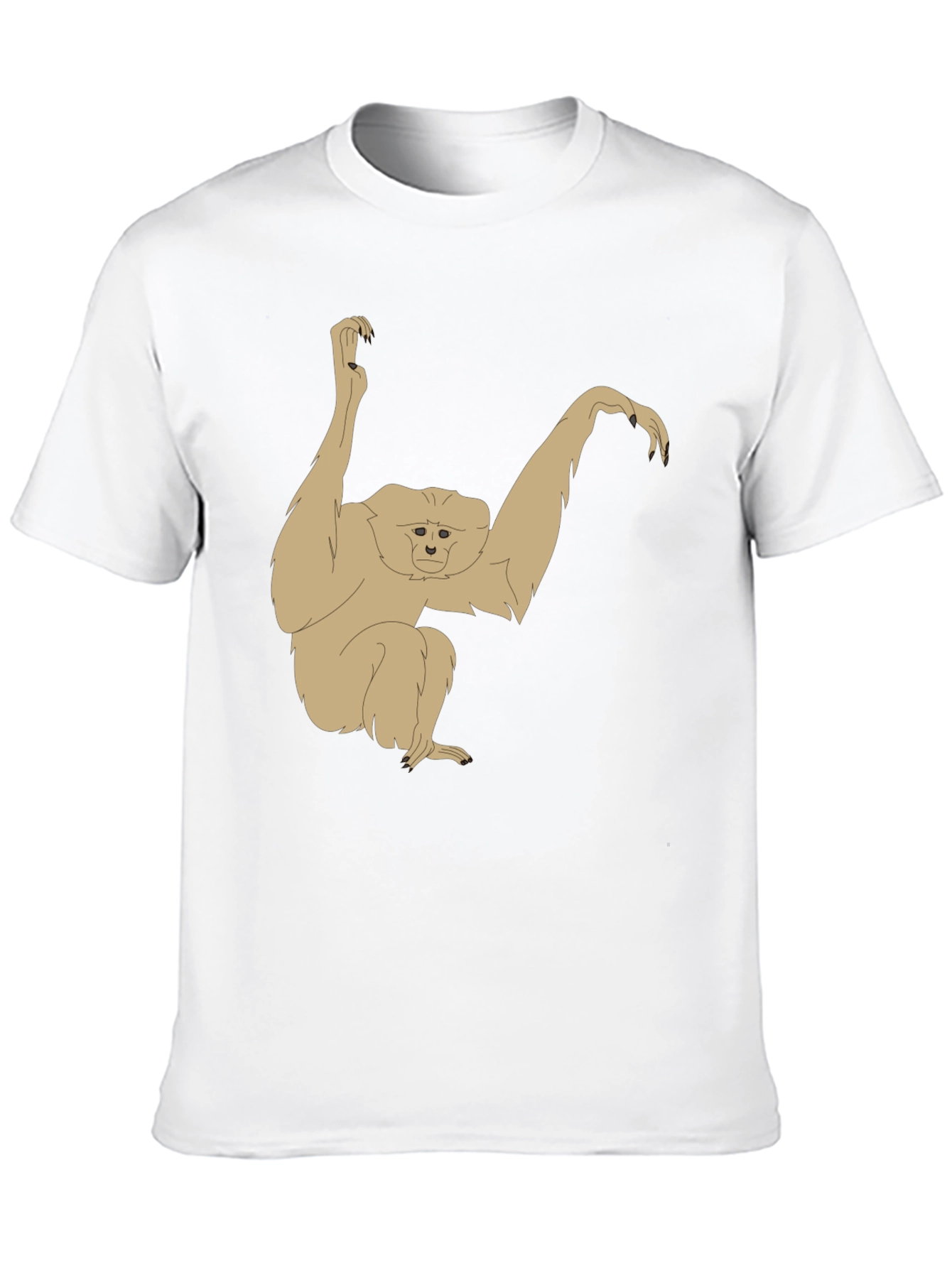 Gibbon Graphic T-Shirt - Black Cotton Tee