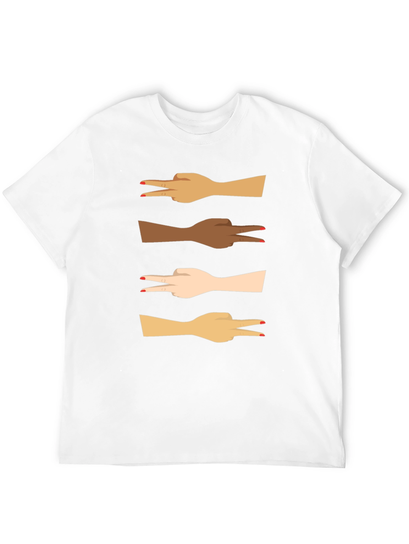 Diversity Peace Sign Graphic Tee - Black Unisex T-Shirt