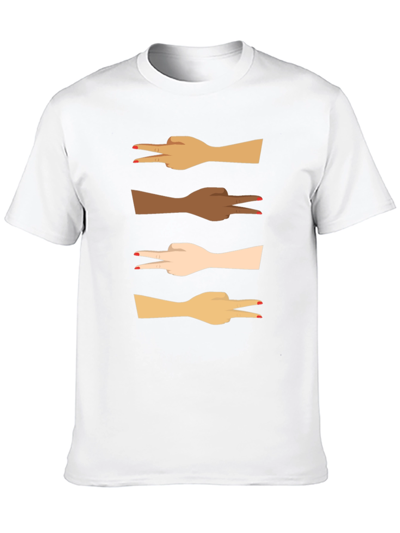 Diversity Peace Sign Graphic Tee - Black Unisex T-Shirt