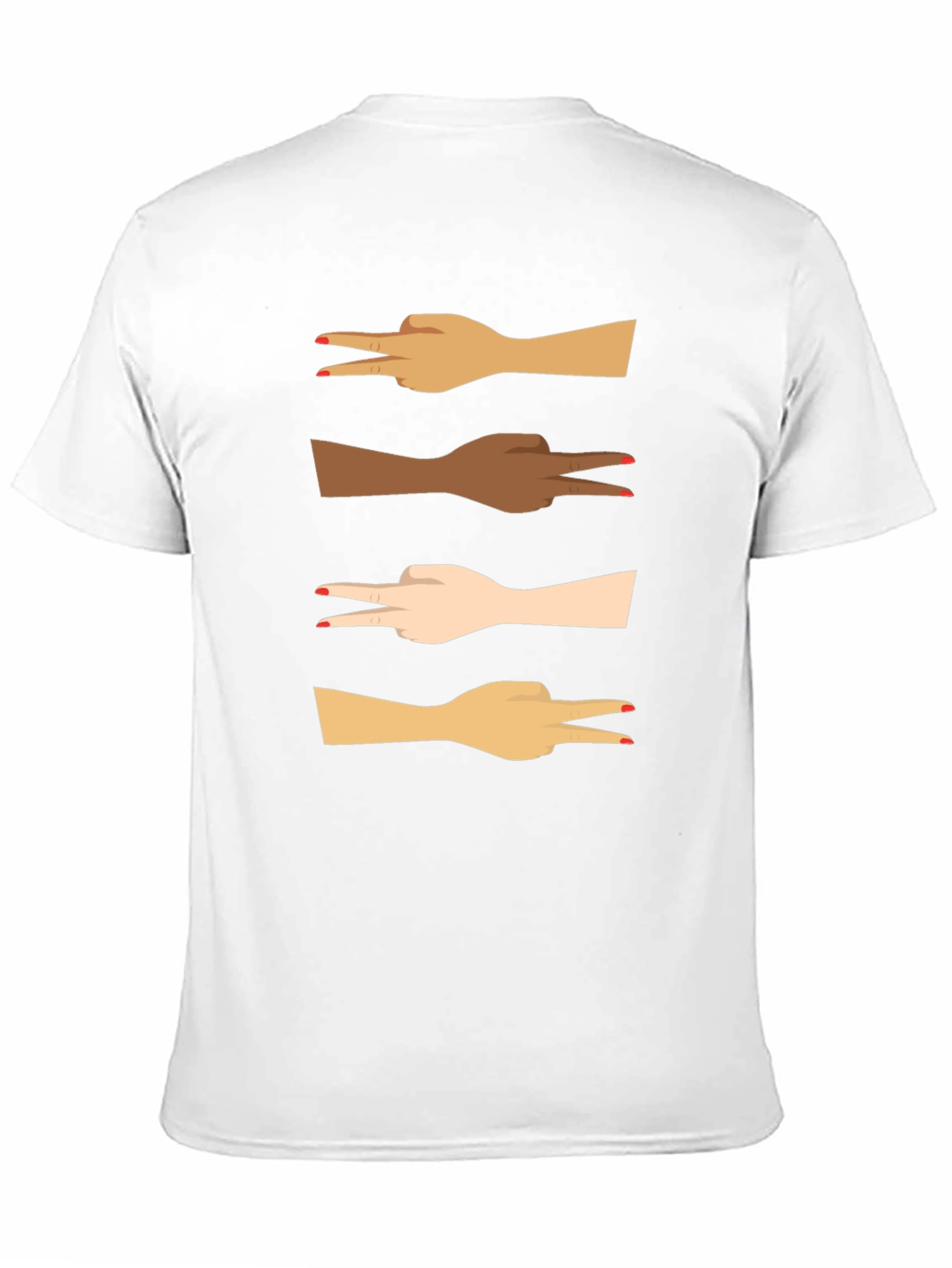 Diversity Peace Sign Graphic Tee - Black Unisex T-Shirt