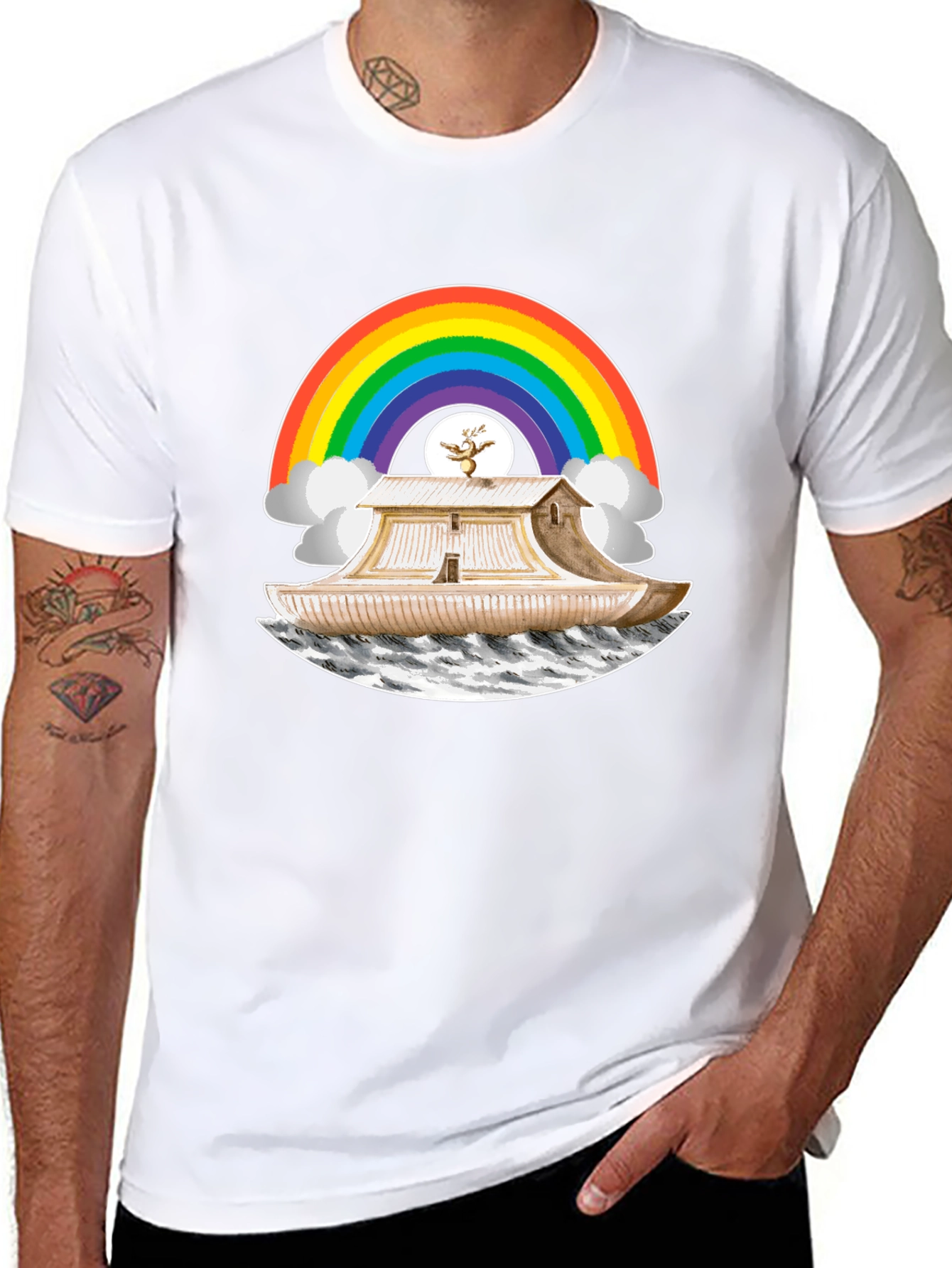 Noahs Ark Rainbow T-Shirt