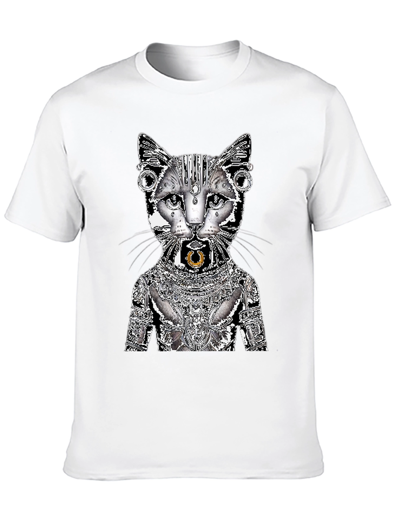 Cybernetic Cat T-Shirt - Unique Graphic Tee