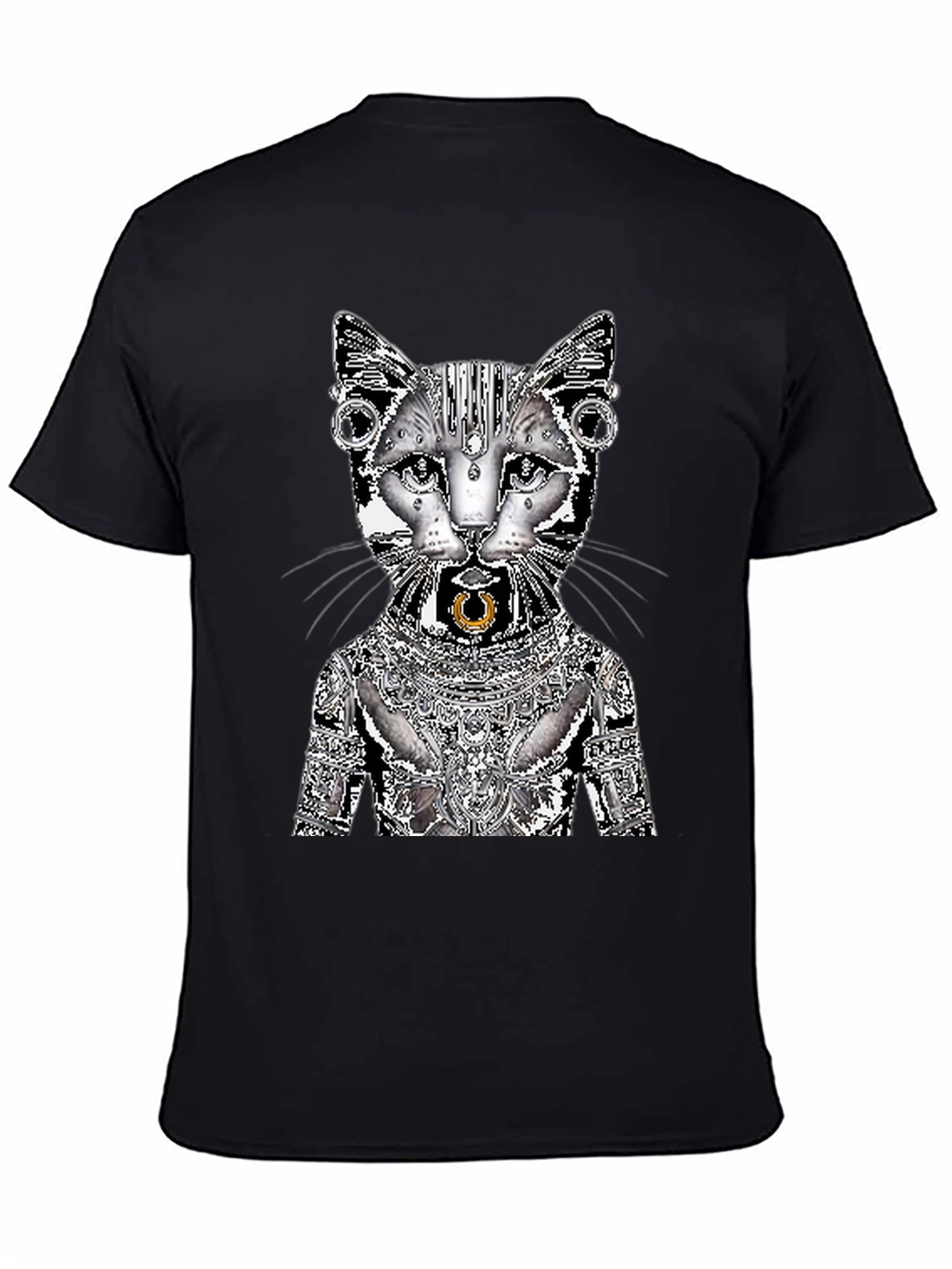 Cybernetic Cat T-Shirt - Unique Graphic Tee