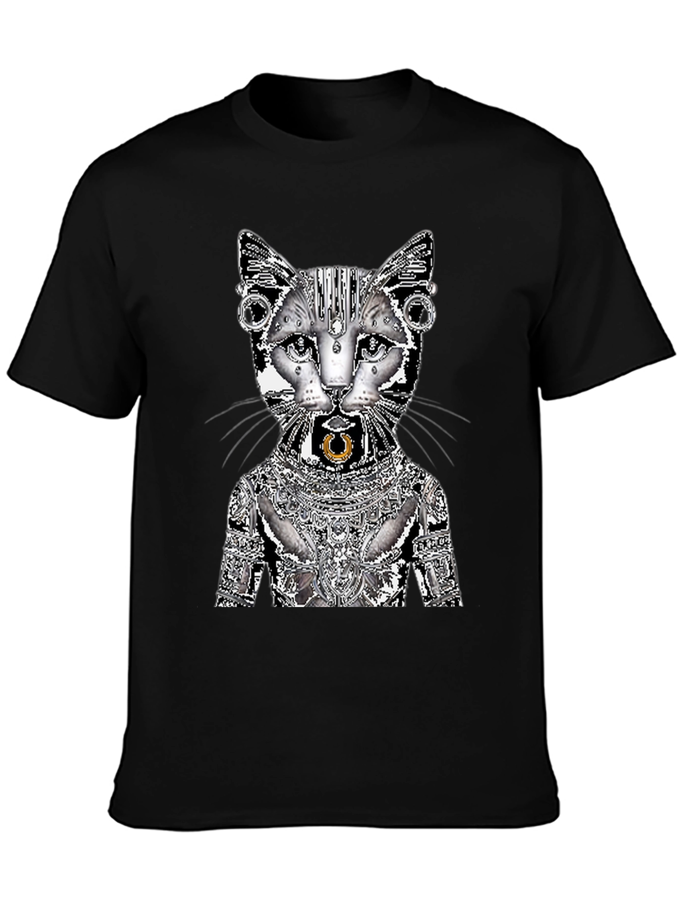 Cybernetic Cat T-Shirt - Unique Graphic Tee