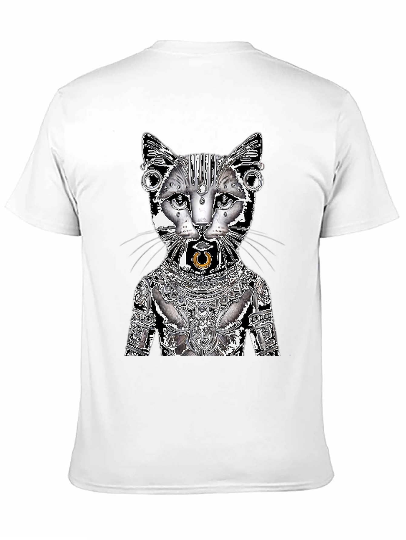 Cybernetic Cat T-Shirt - Unique Graphic Tee