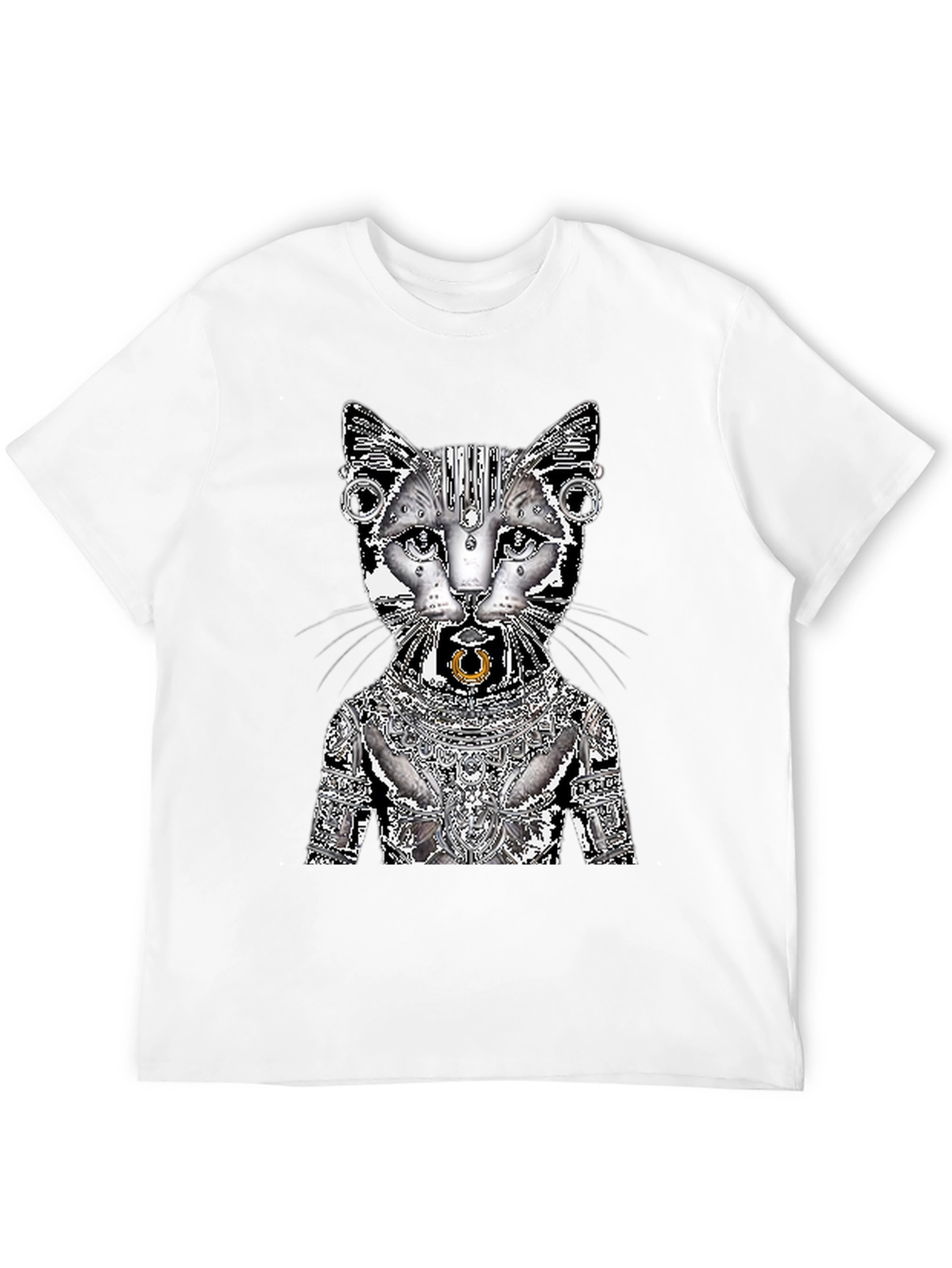 Cybernetic Cat T-Shirt - Unique Graphic Tee