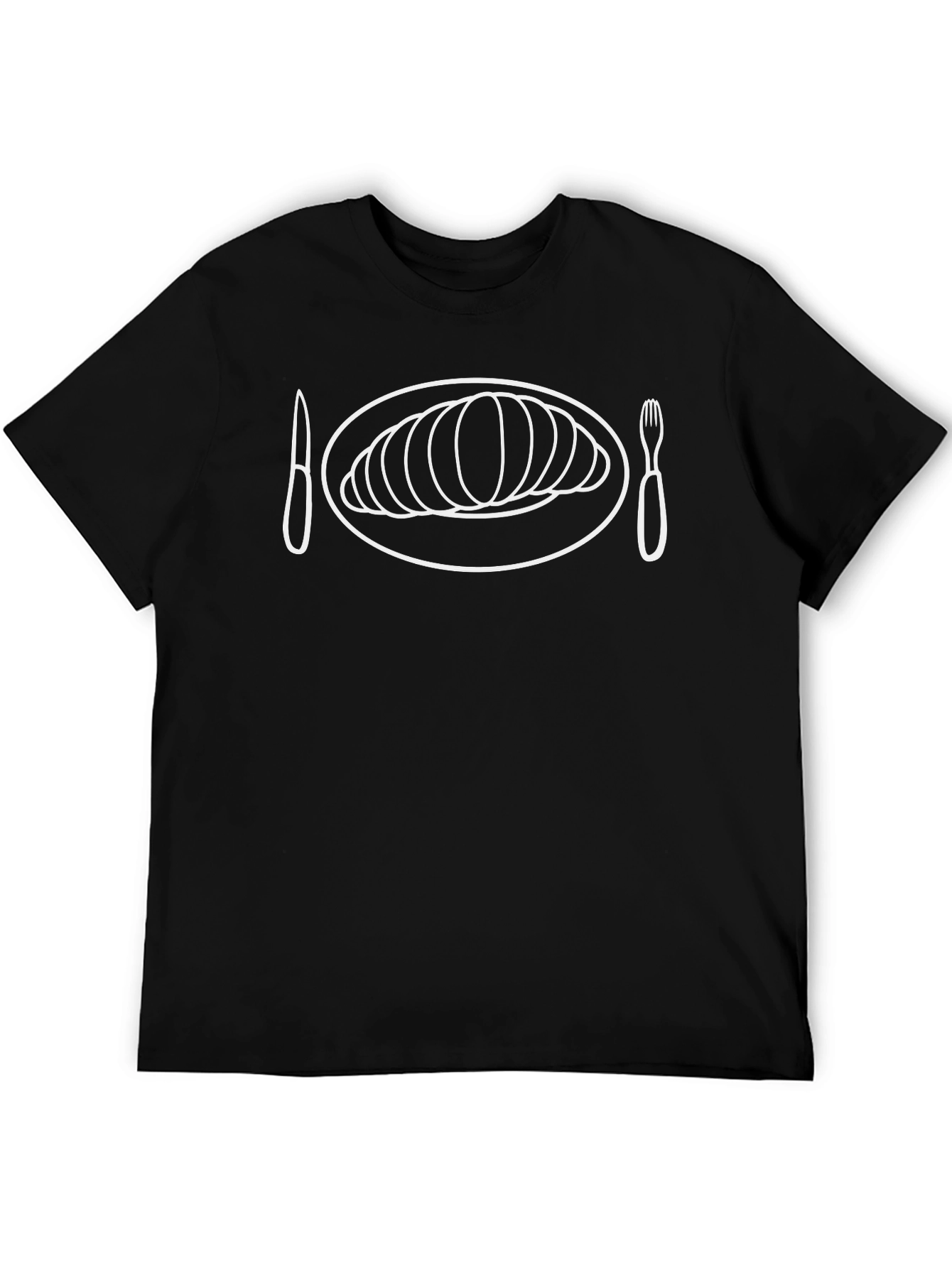 Croissant T-Shirt - Foodie Graphic Tee