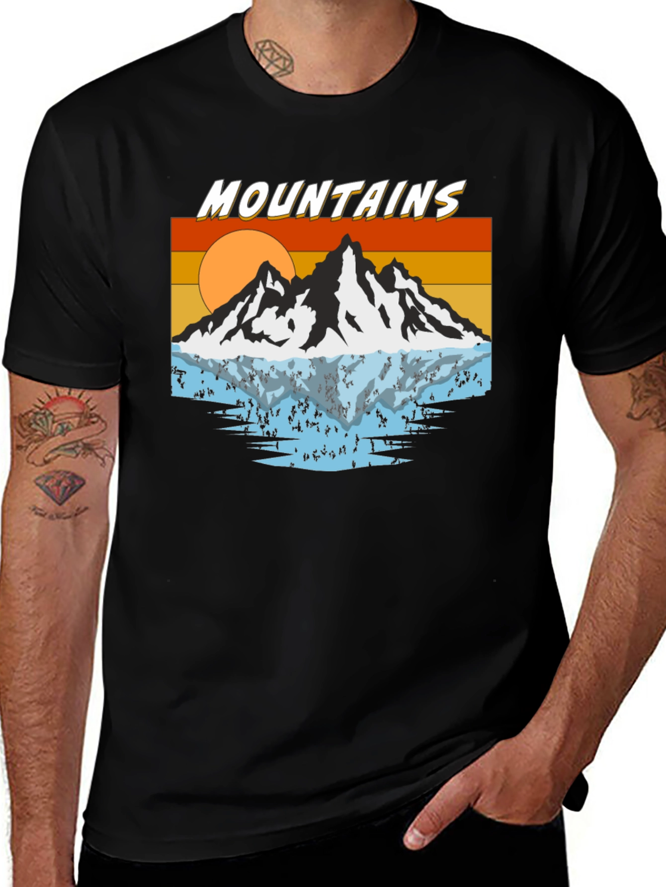 Retro Mountains Graphic T-Shirt