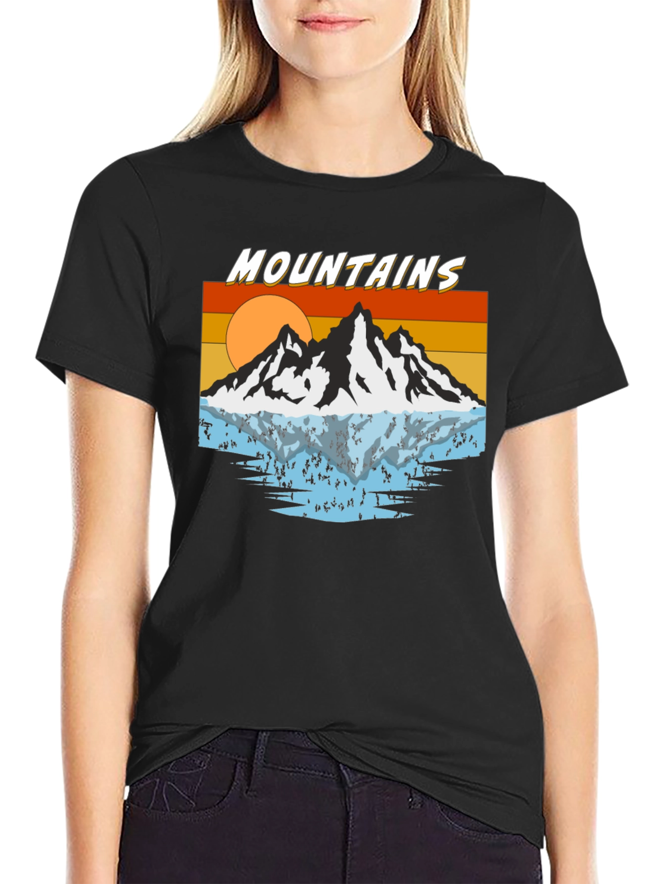 Retro Mountains Graphic T-Shirt