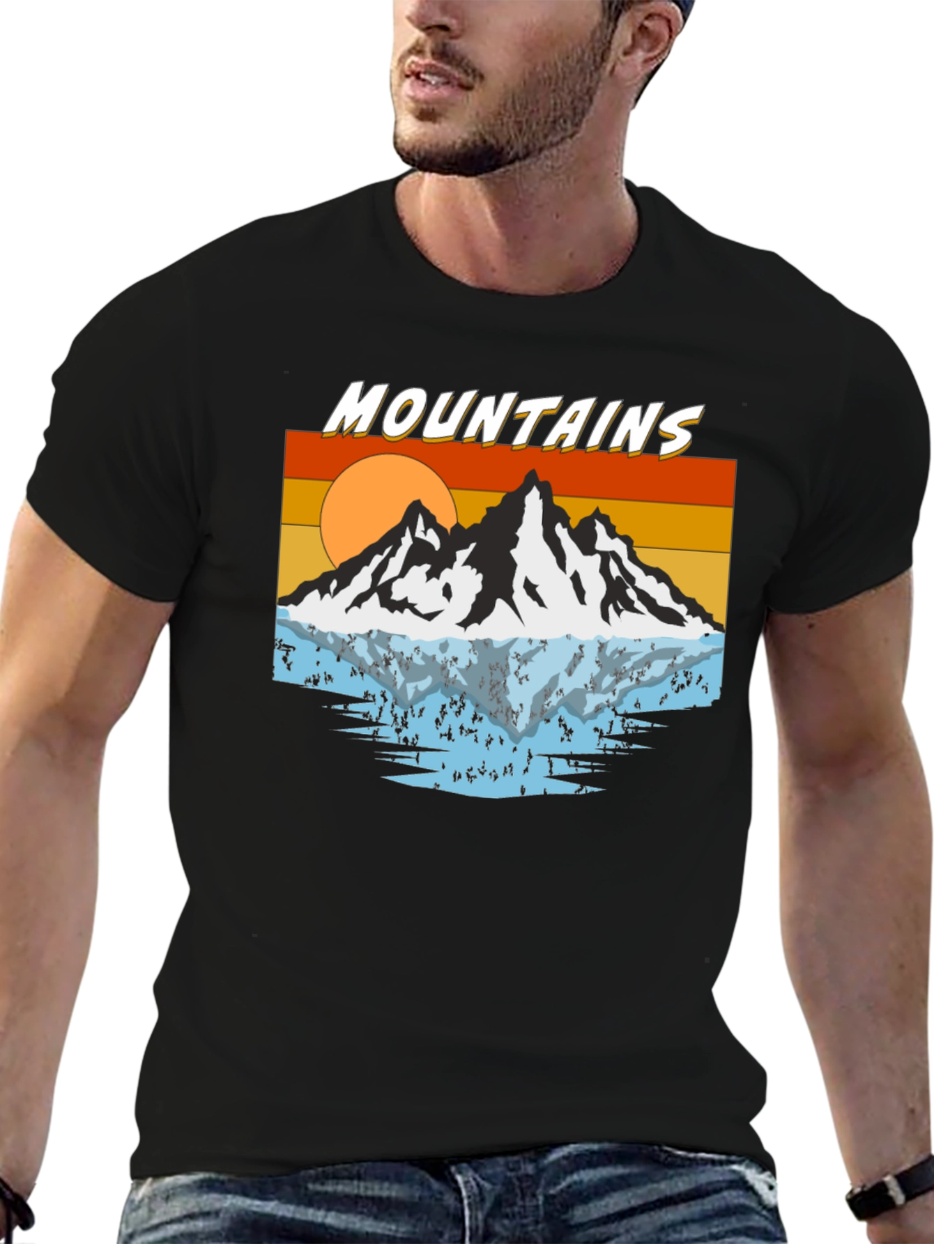 Retro Mountains Graphic T-Shirt