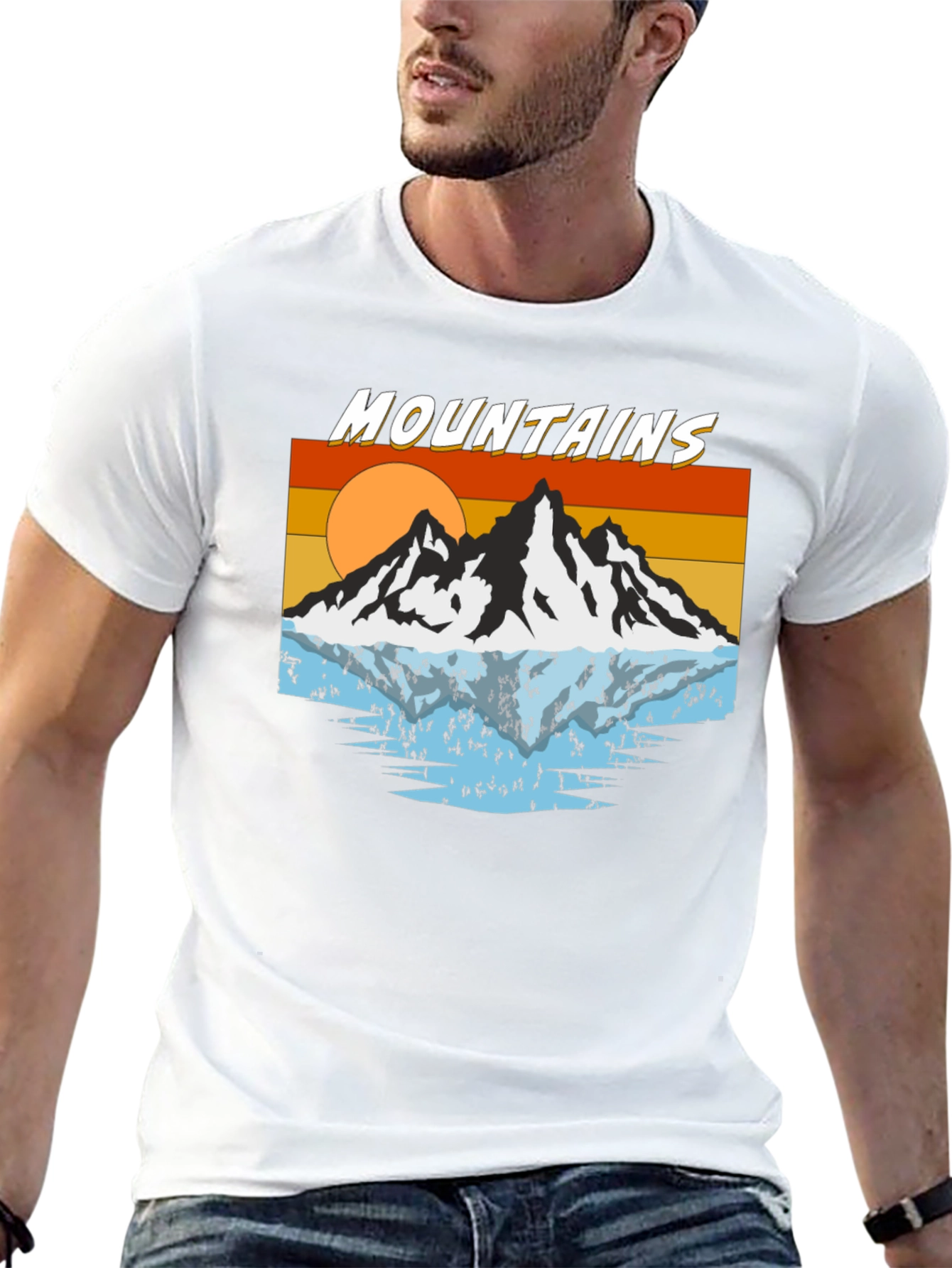 Retro Mountains Graphic T-Shirt