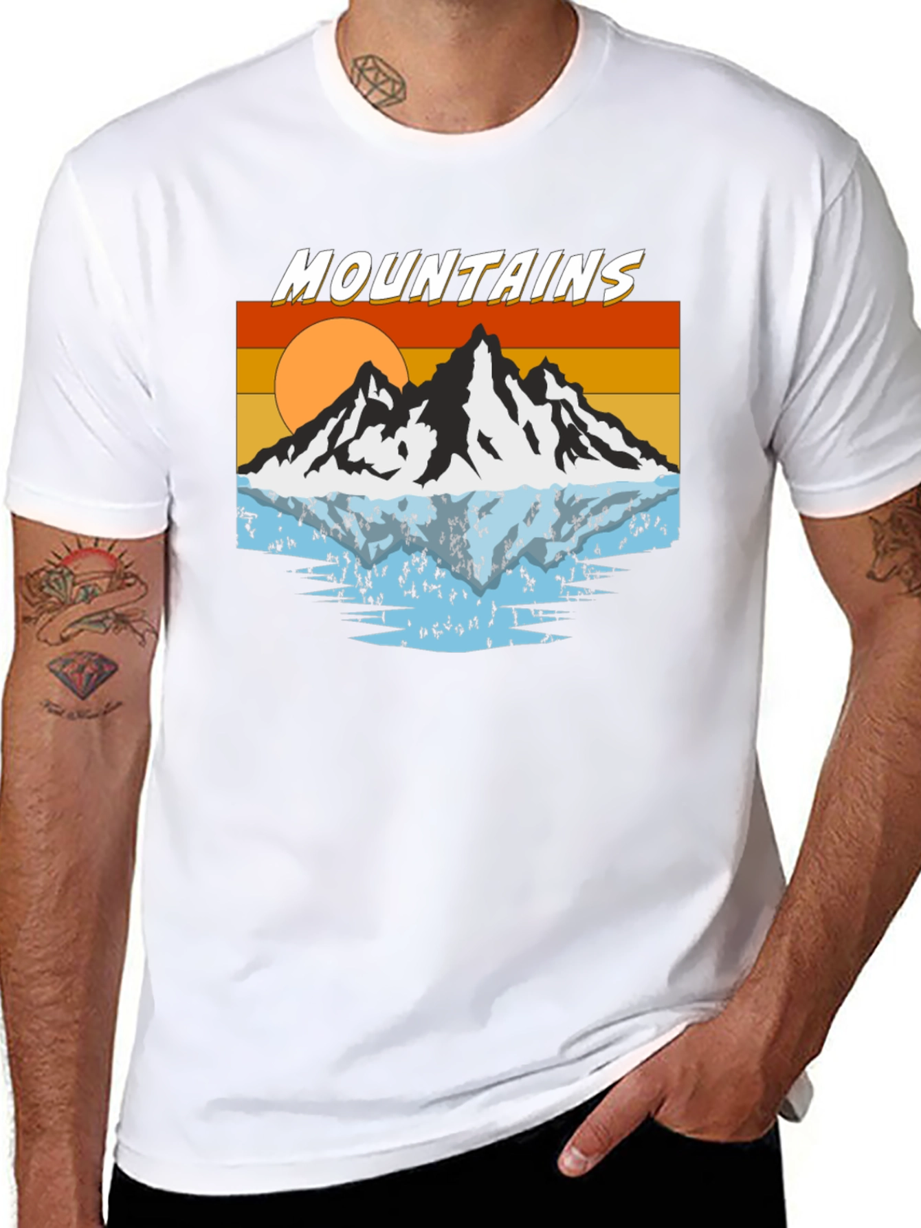 Retro Mountains Graphic T-Shirt