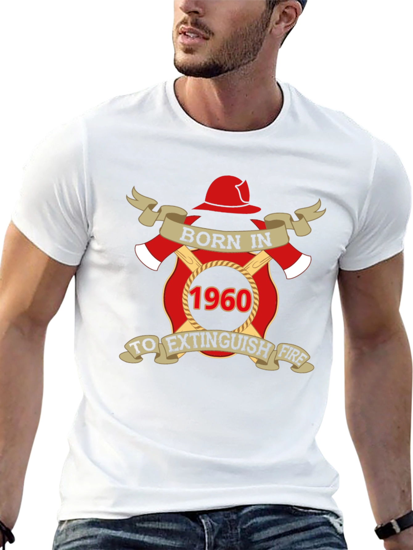 Born in 1960 Firefighter T-Shirt
