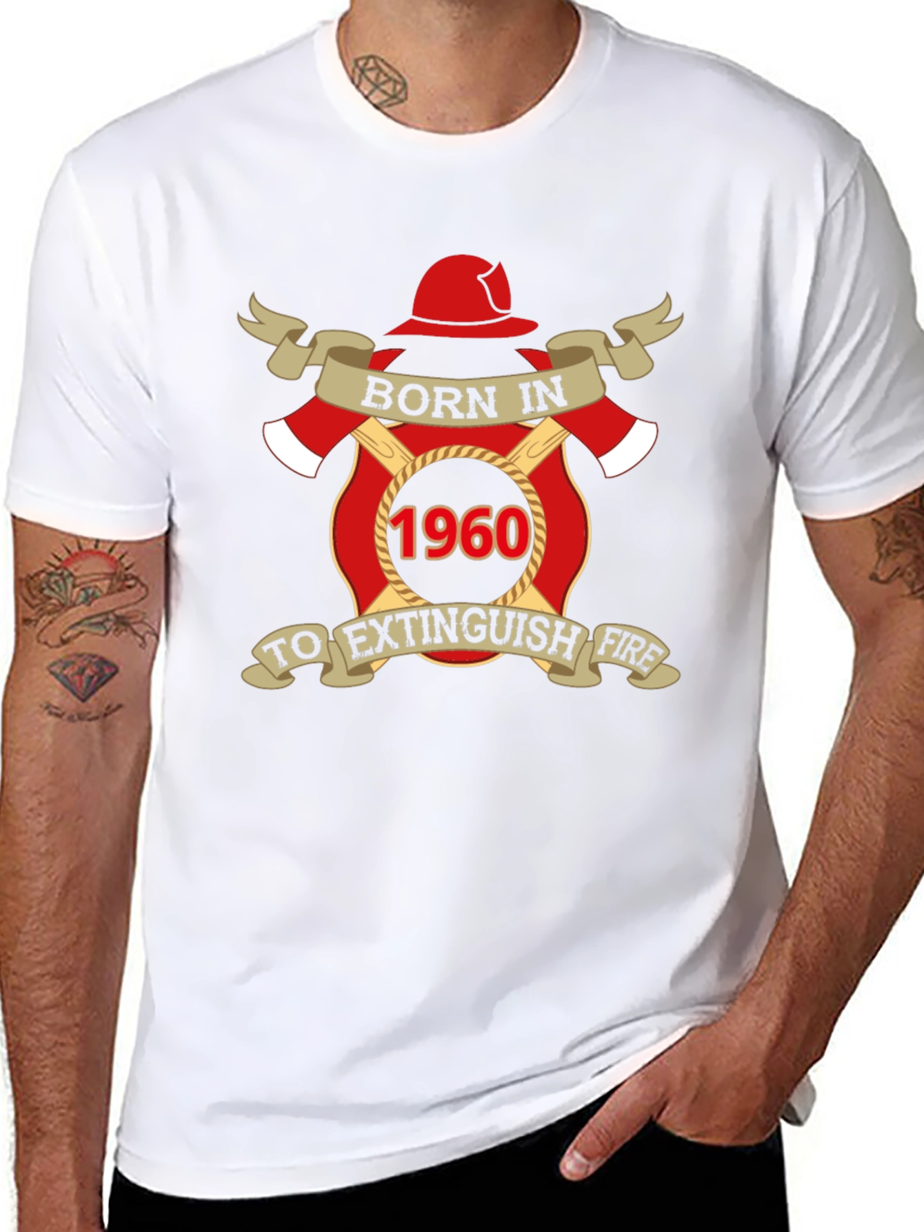Born in 1960 Firefighter T-Shirt