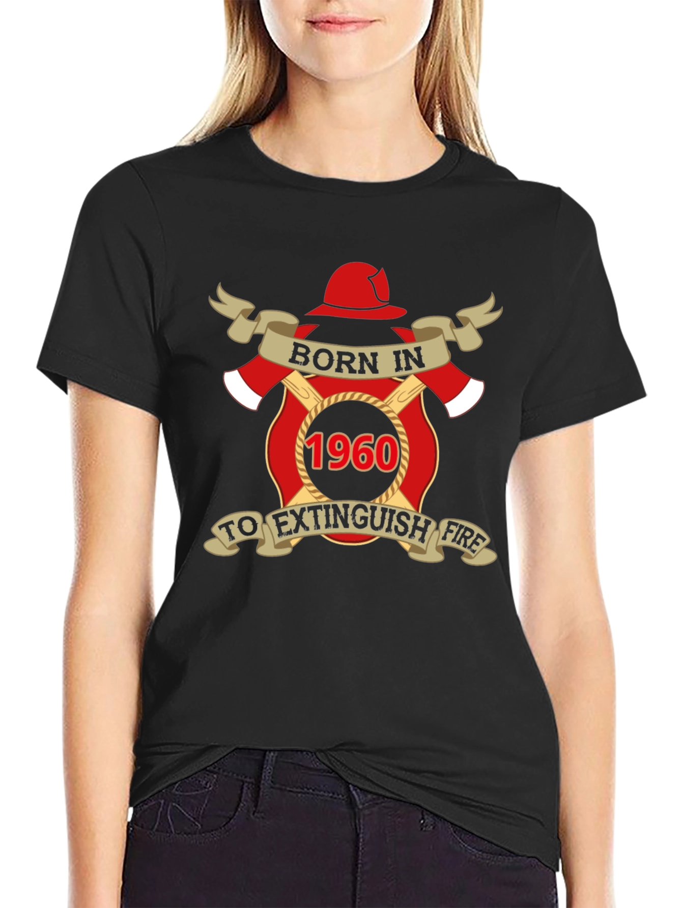 Born in 1960 Firefighter T-Shirt