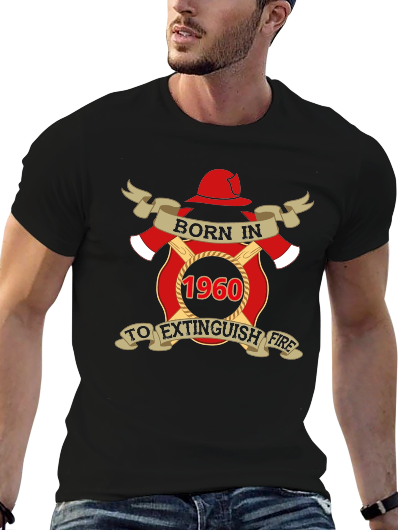 Born in 1960 Firefighter T-Shirt