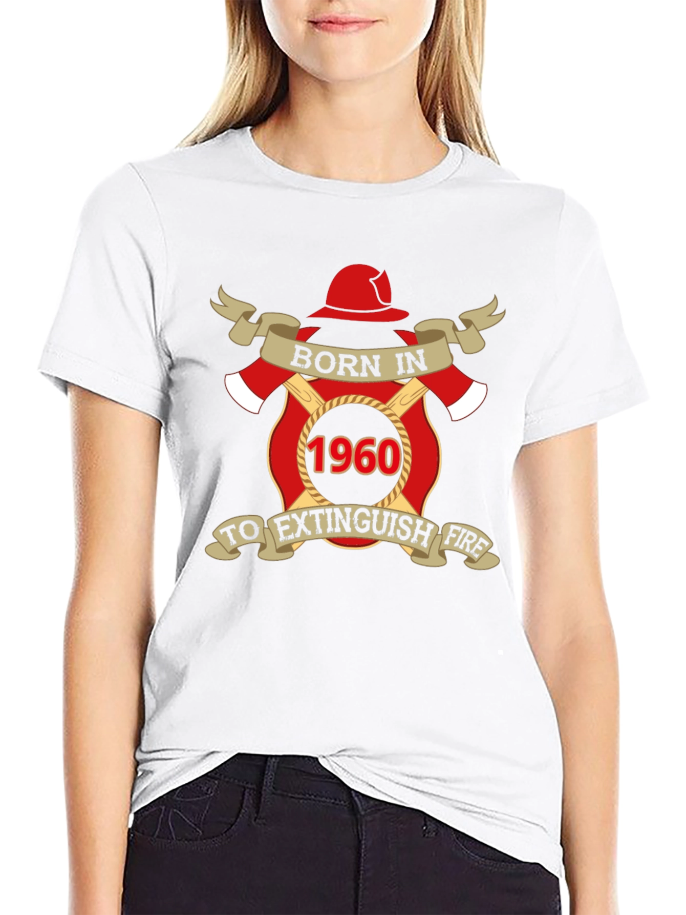Born in 1960 Firefighter T-Shirt