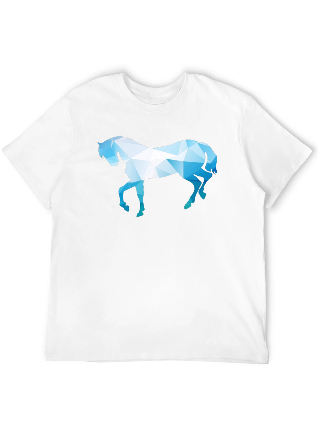 Geometric Horse Graphic Black T-Shirt