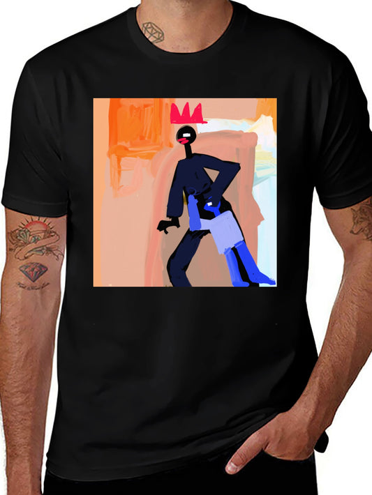 Abstract Art Graphic Black T-Shirt